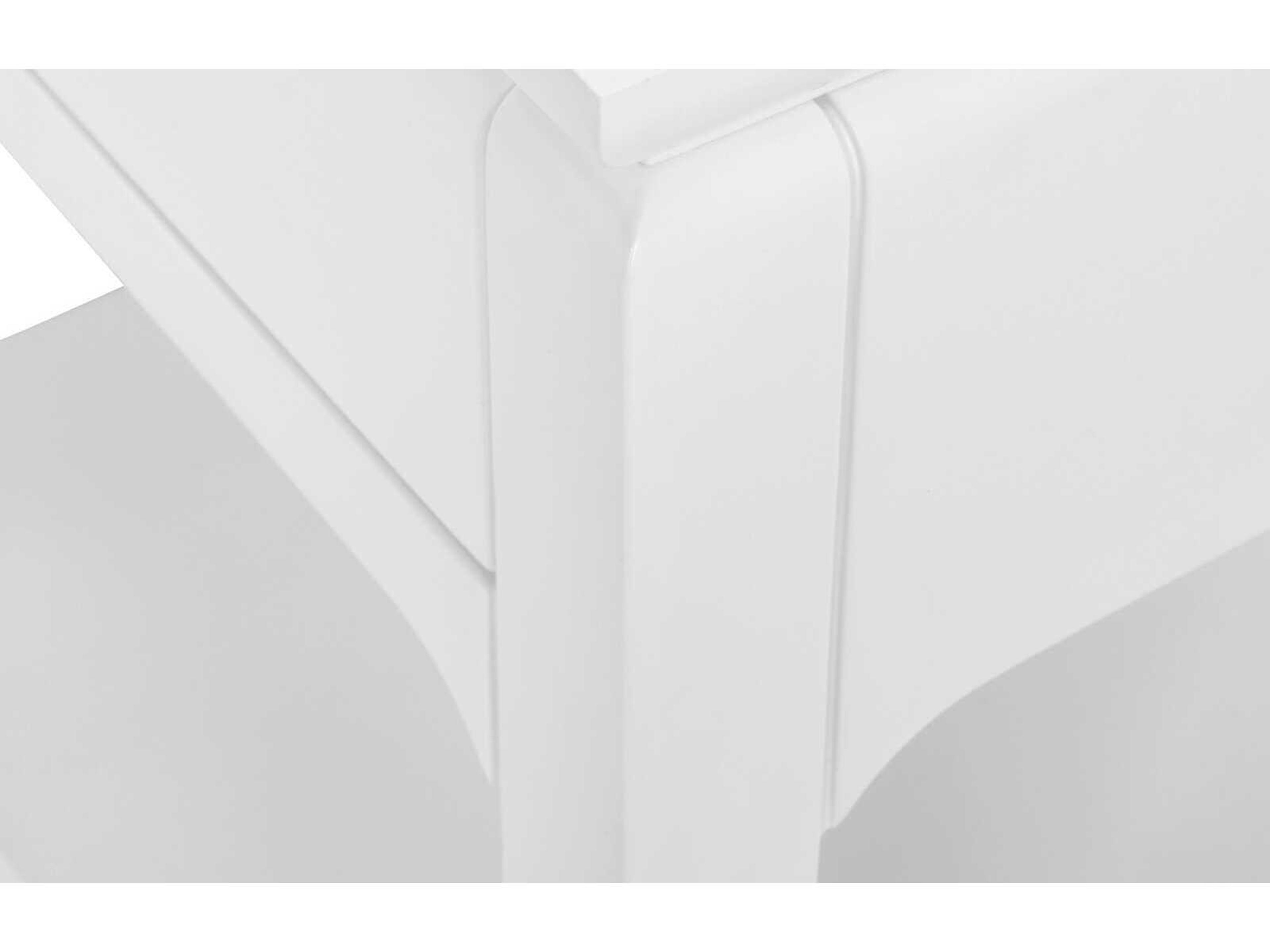 Villa & House Rectangular Wood White Pearl End Table