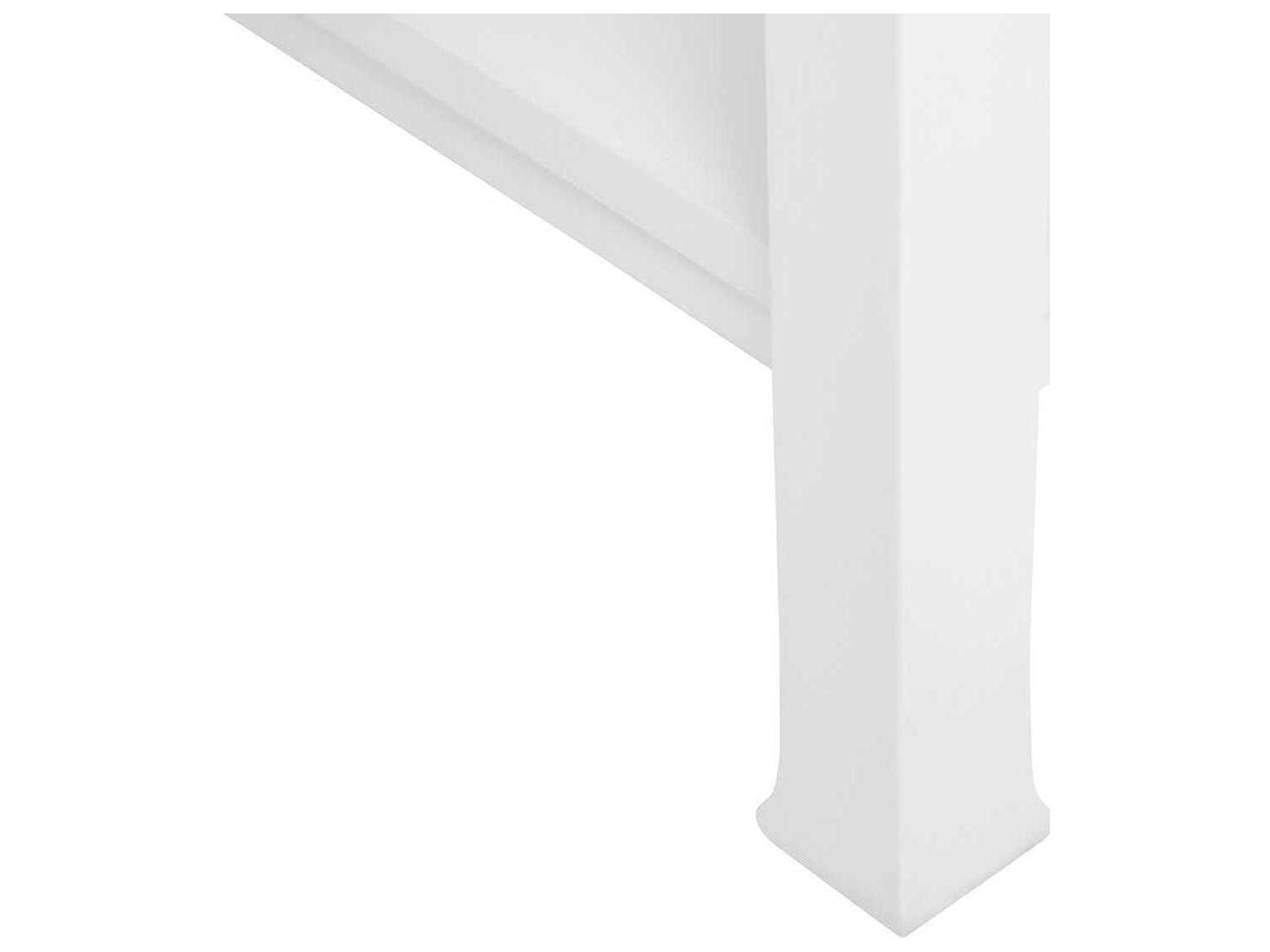 Villa & House Rectangular Wood White Pearl End Table