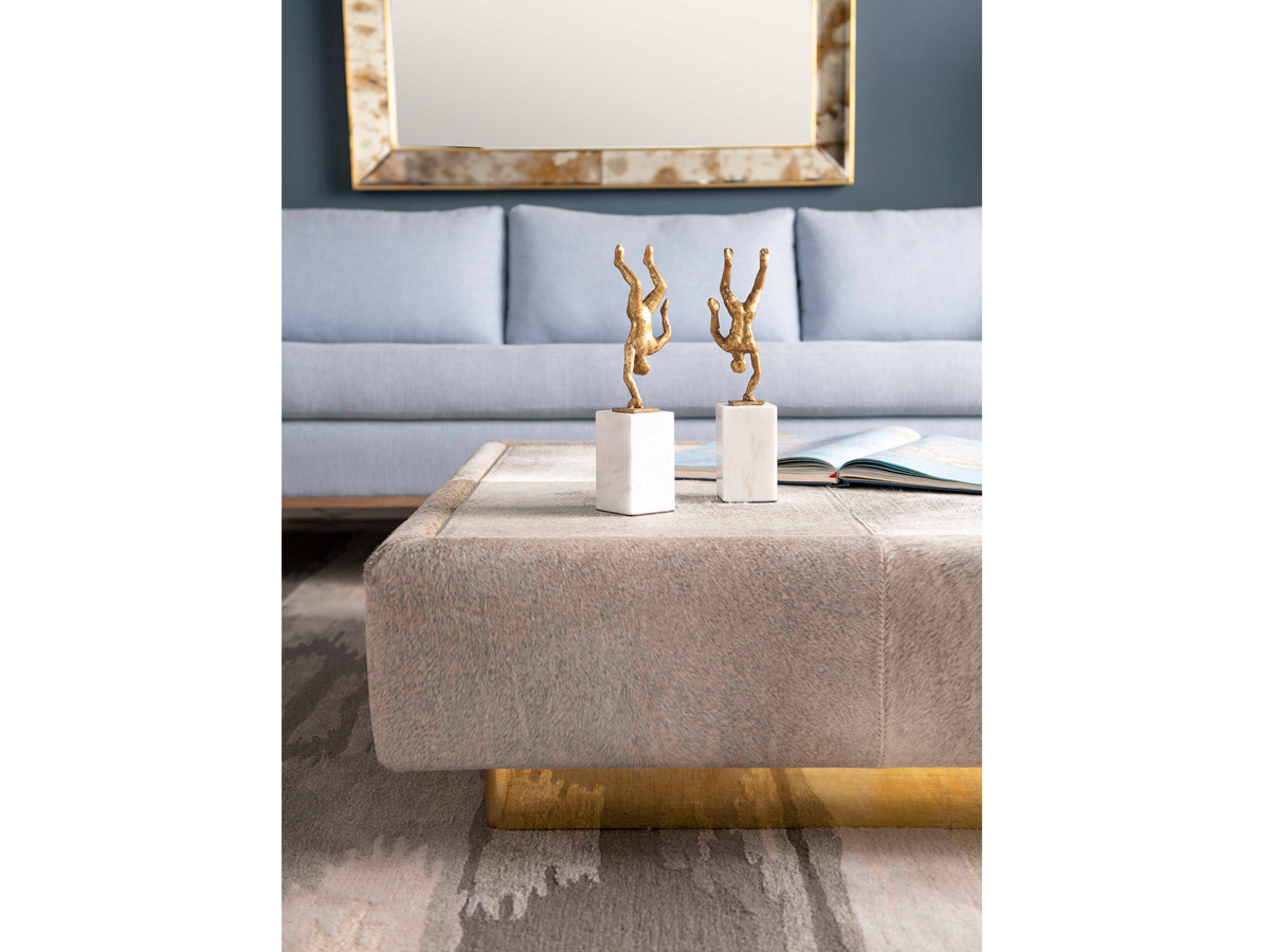 Villa & House Handstand Gold Leaf Sculpture Set of 2