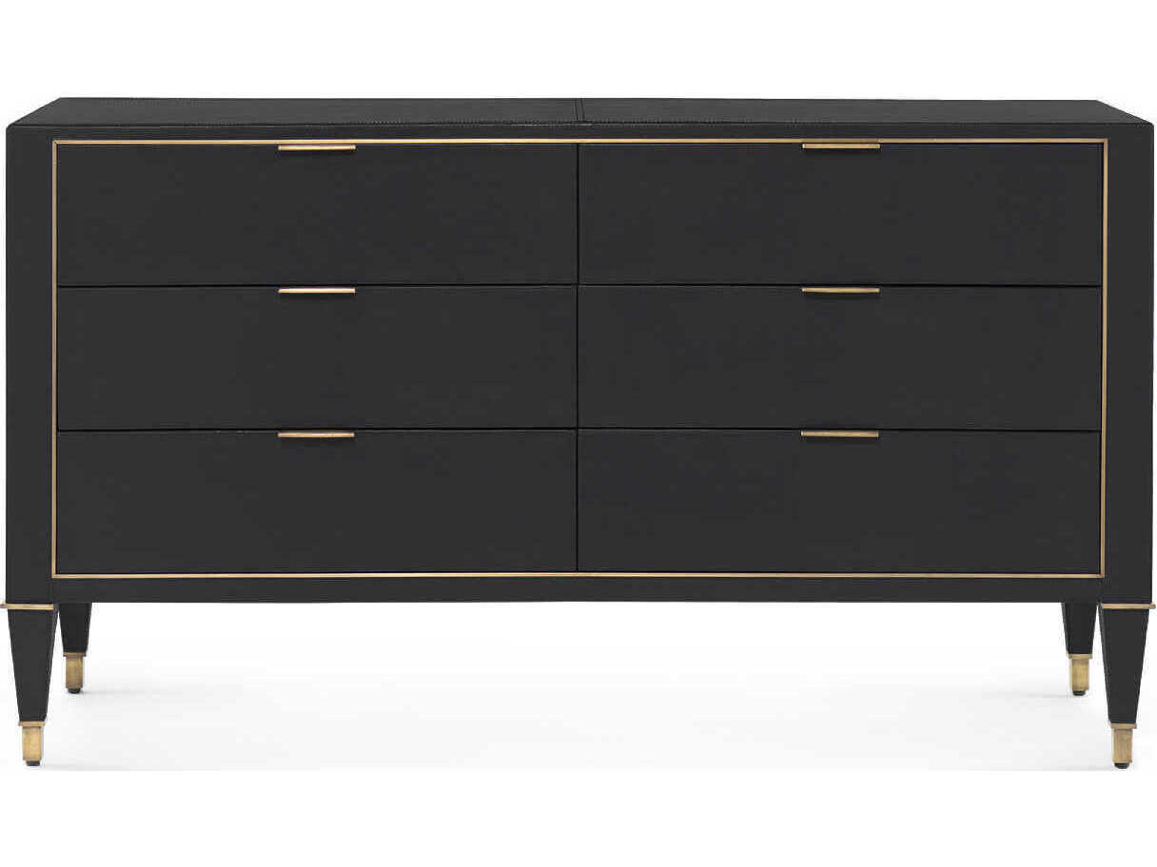 Villa & House Hunter Extra Large 6-Drawers Gold Double Dresser