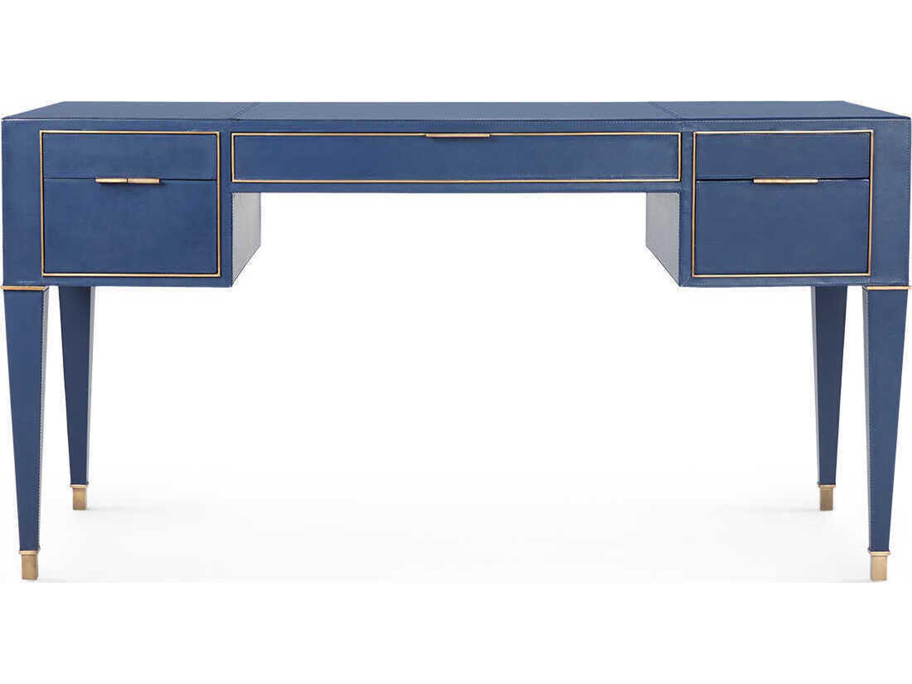 Villa & House Navy Blue Gold Secretary Desk