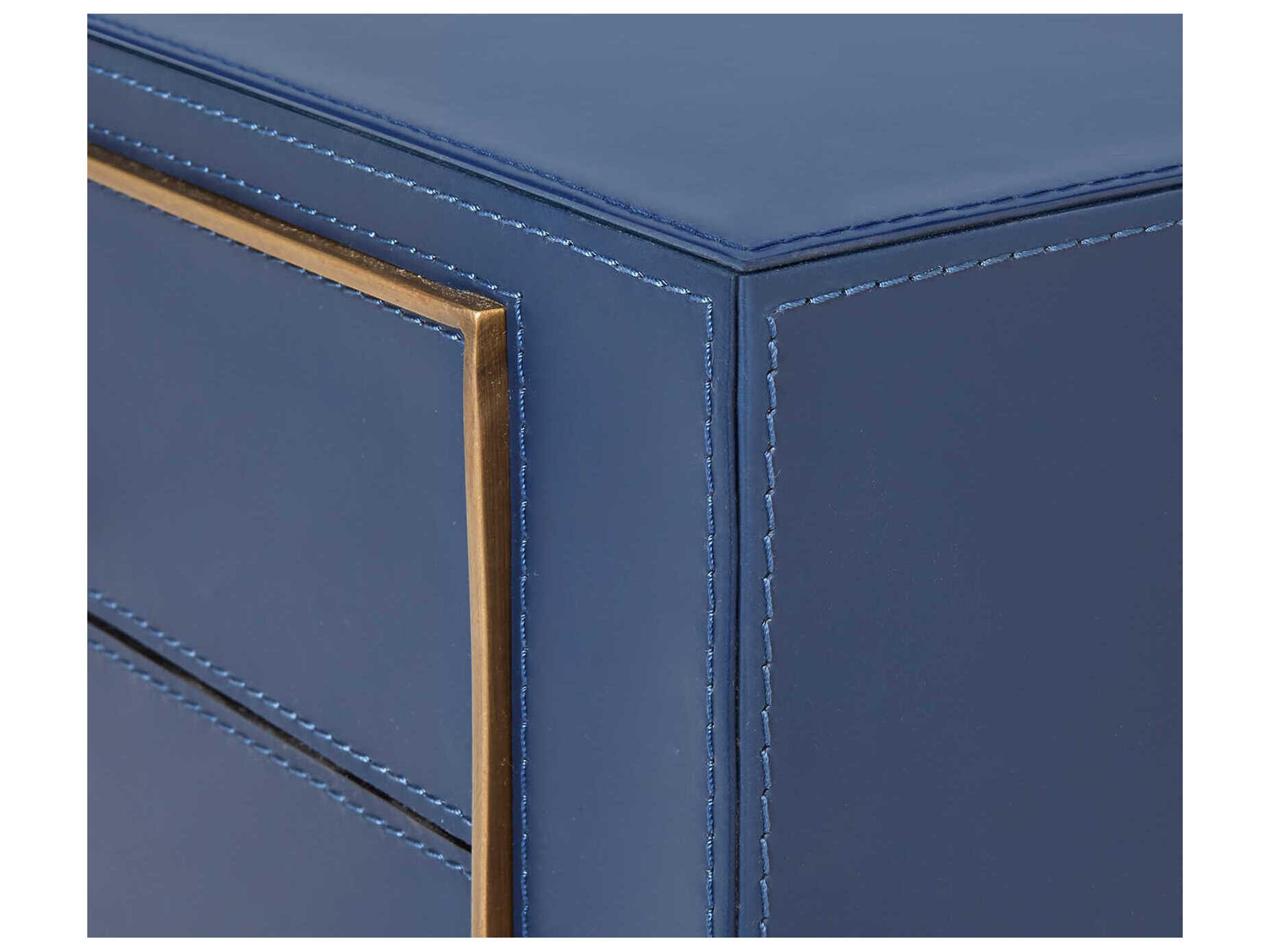 Villa & House Navy Blue Gold Secretary Desk
