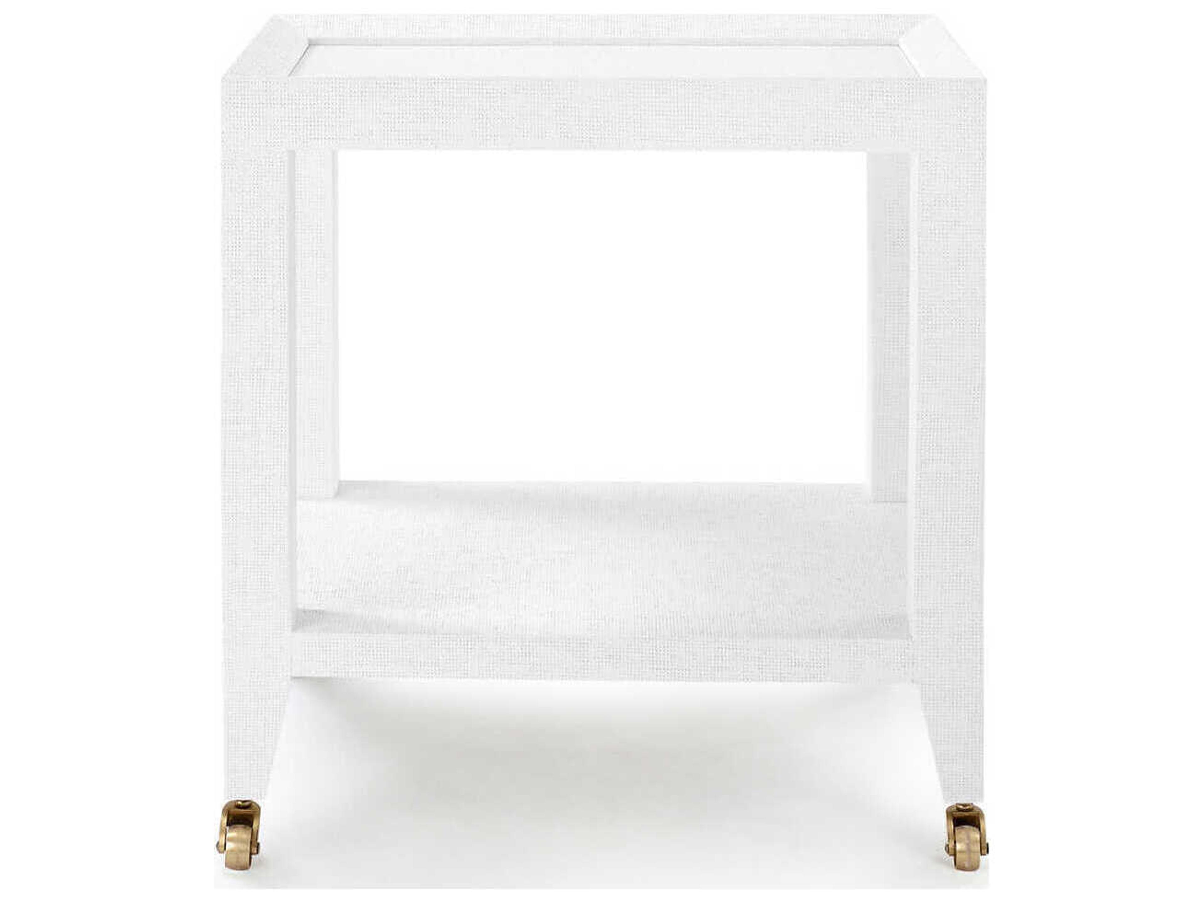 Villa & House Rectangular Wood Chiffon White End Table