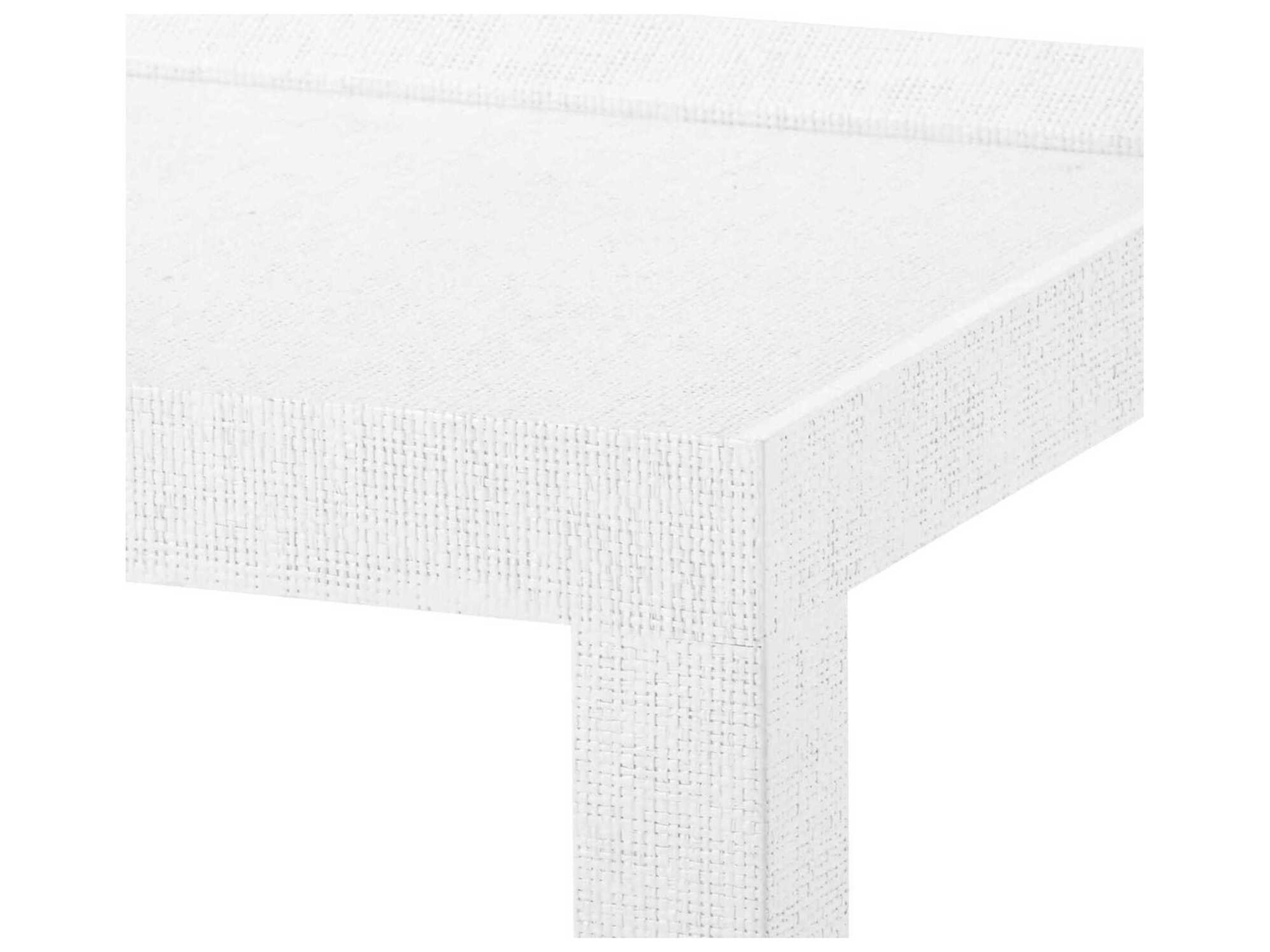 Villa & House Rectangular Wood Chiffon White End Table