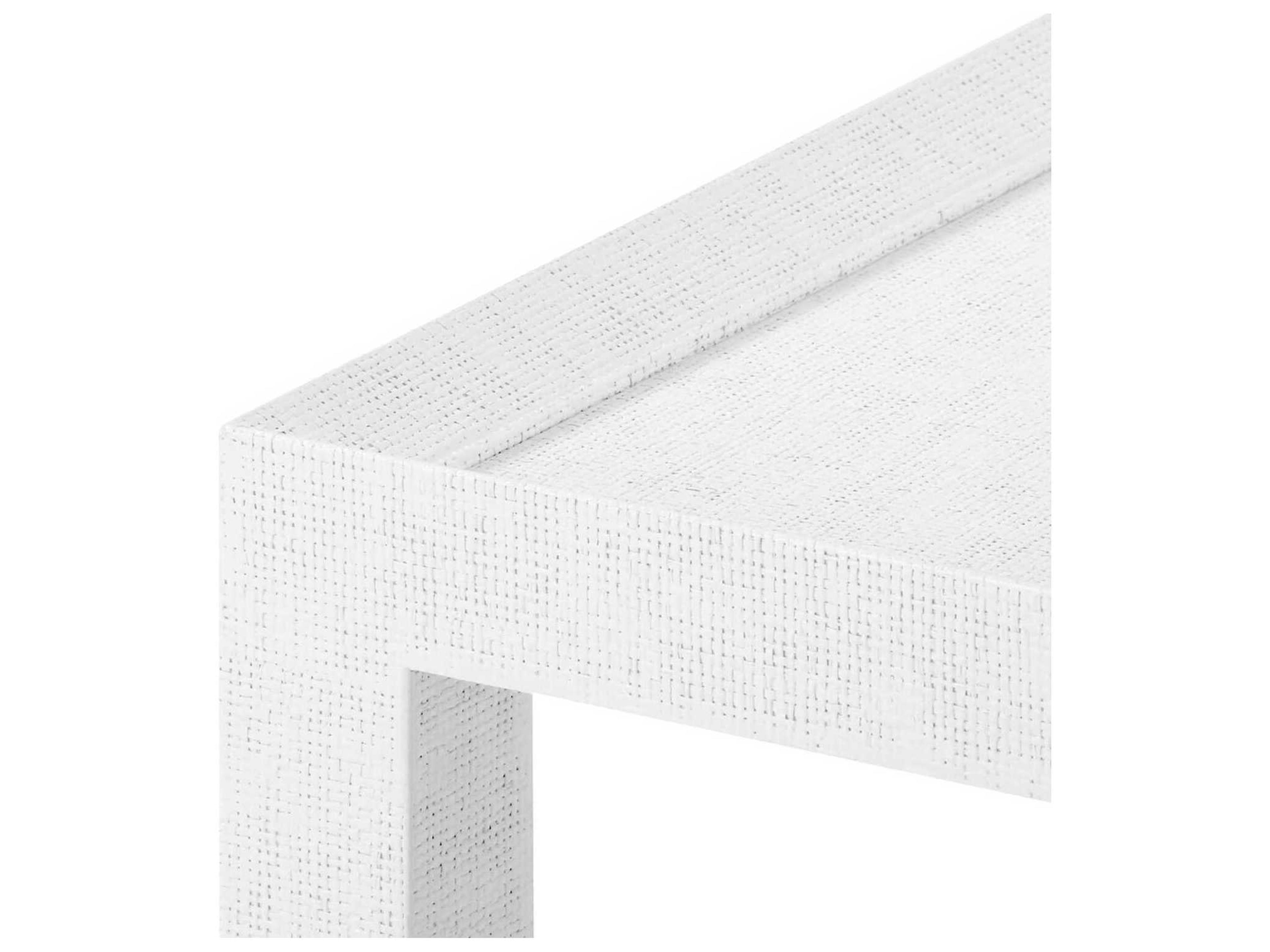 Villa & House Rectangular Wood Chiffon White End Table