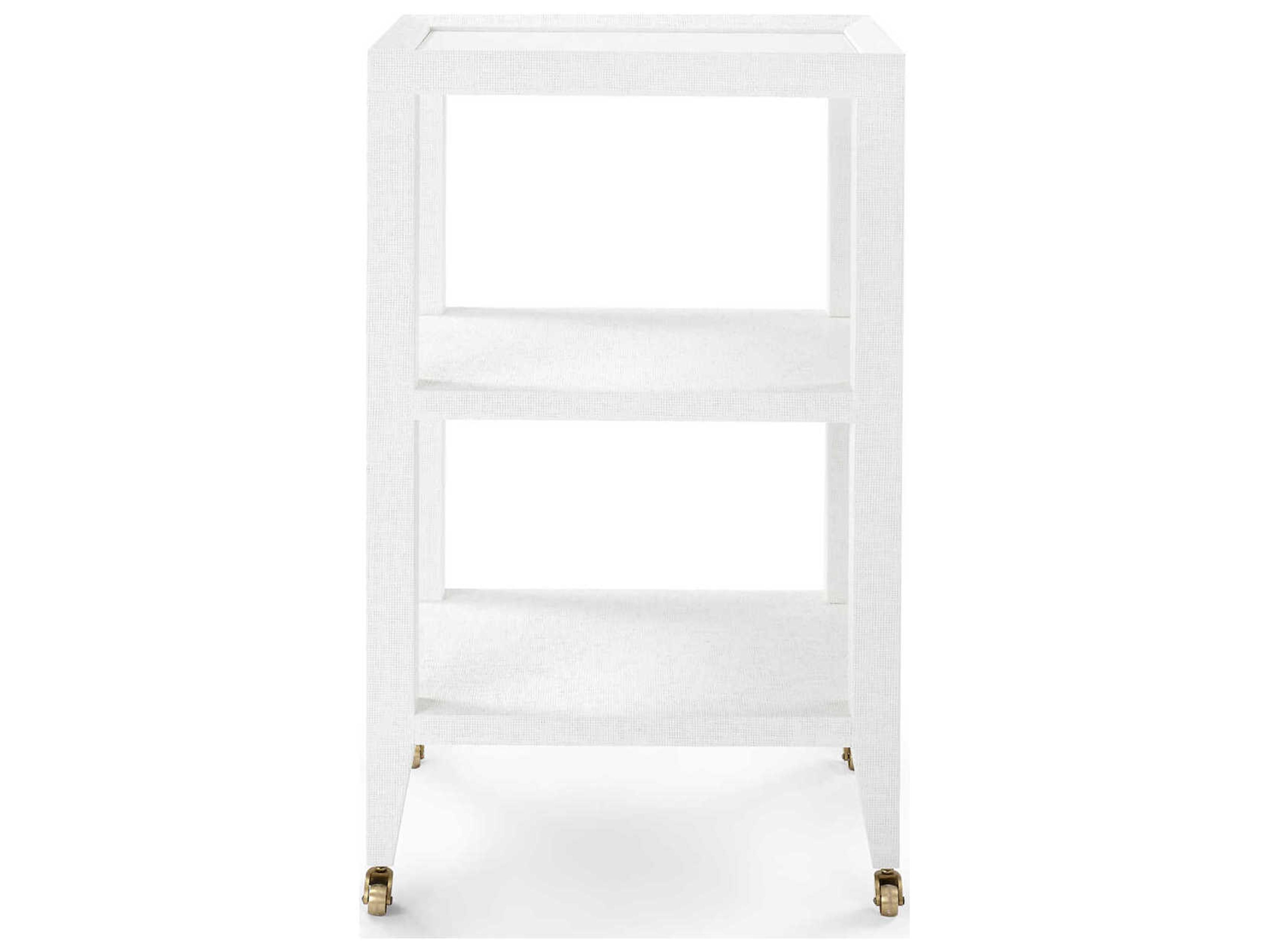 Villa & House Rectangular Wood Chiffon White End Table