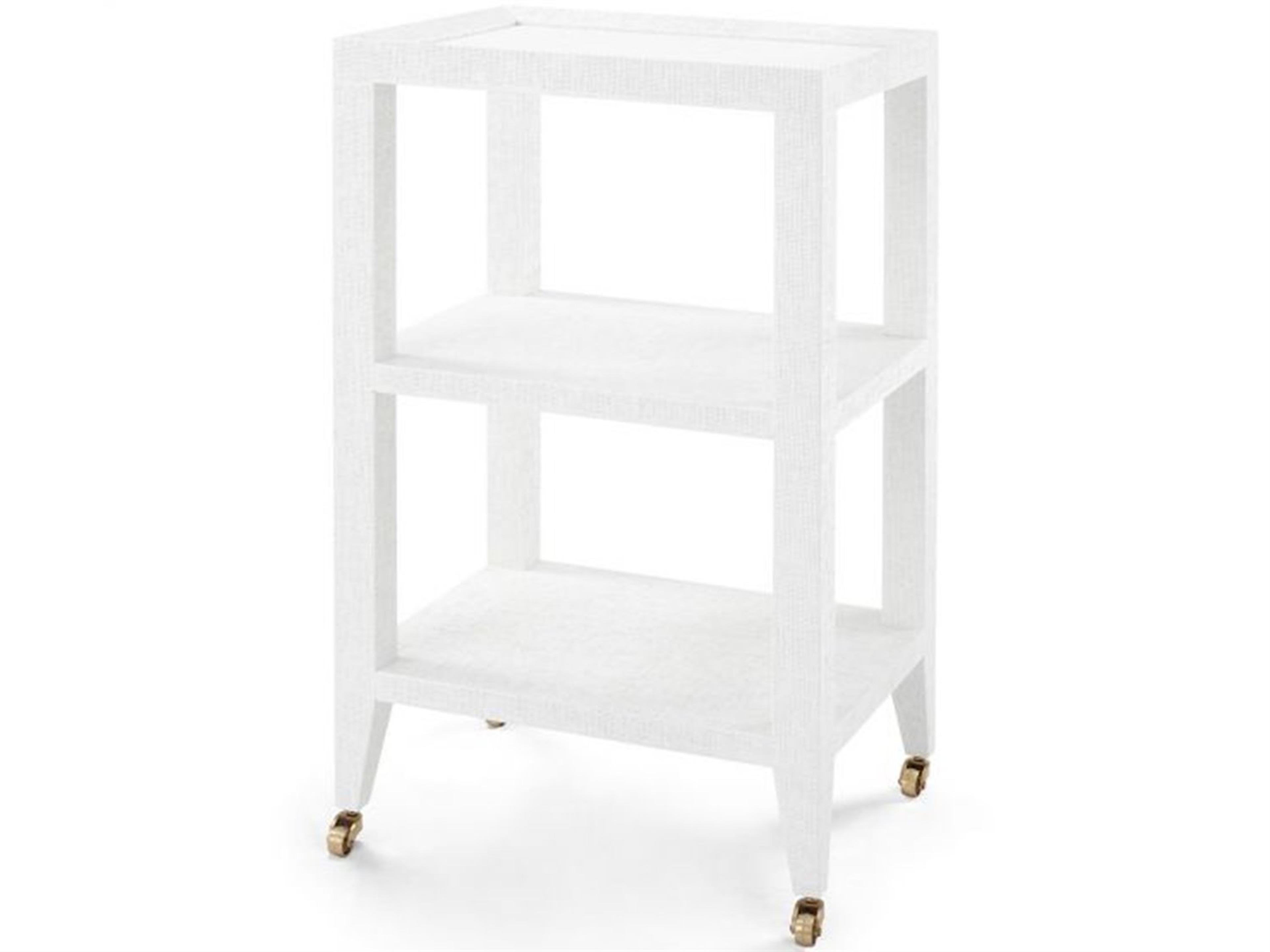 Villa & House Rectangular Wood Chiffon White End Table