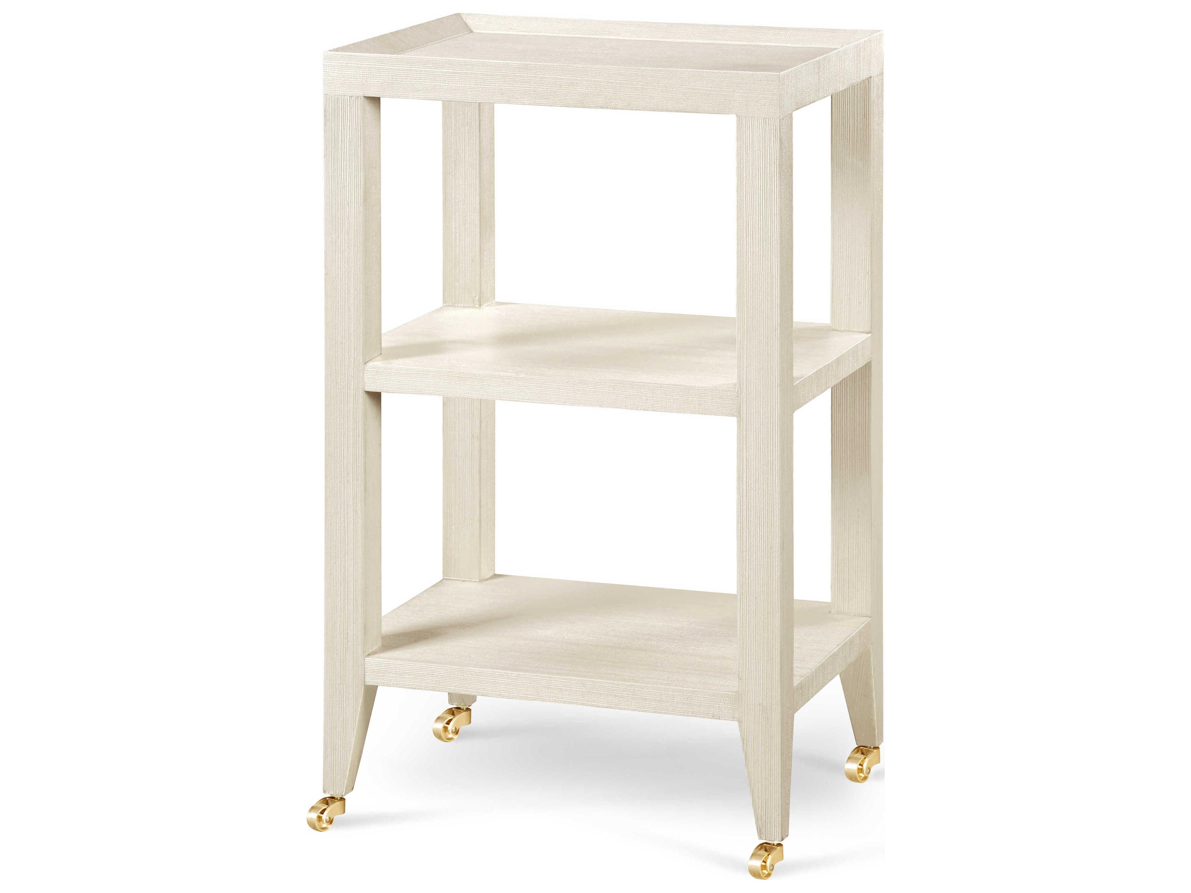 Isadora Rectangular Canvas Cream End Table