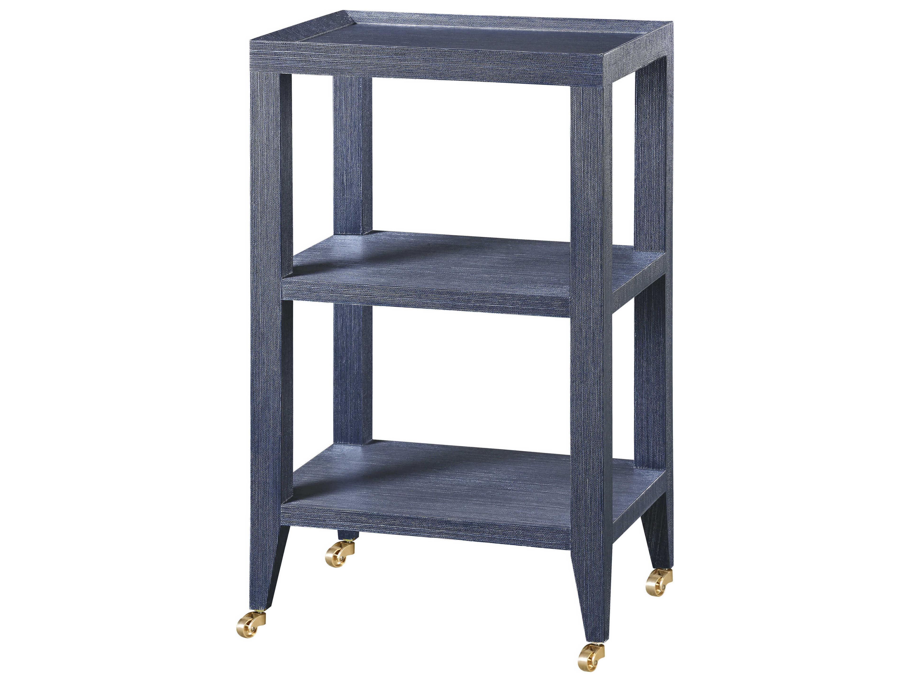 Rectangular Wood Navy Blue End Table