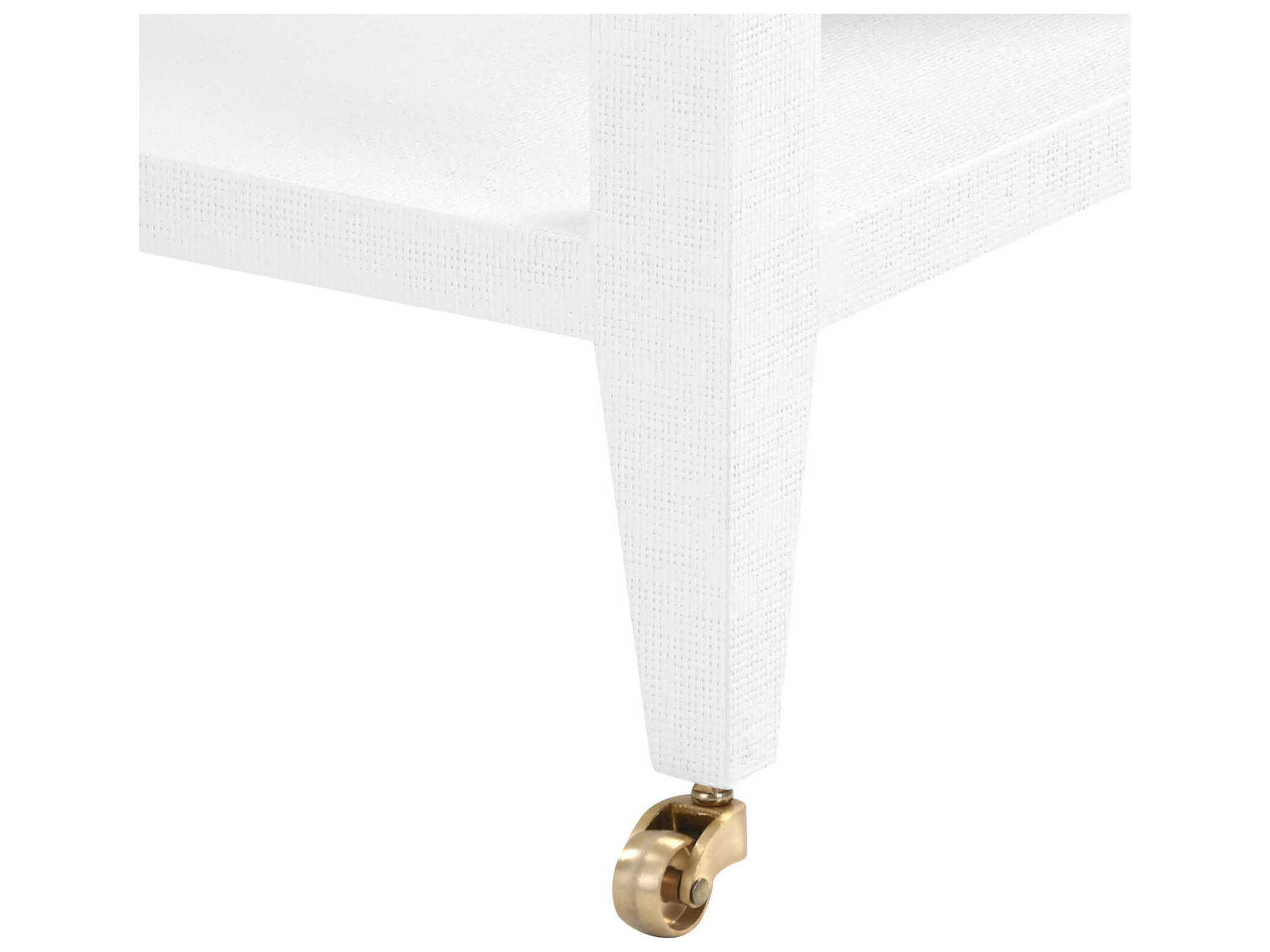 Villa & House Rectangular Wood Chiffon White Console Table