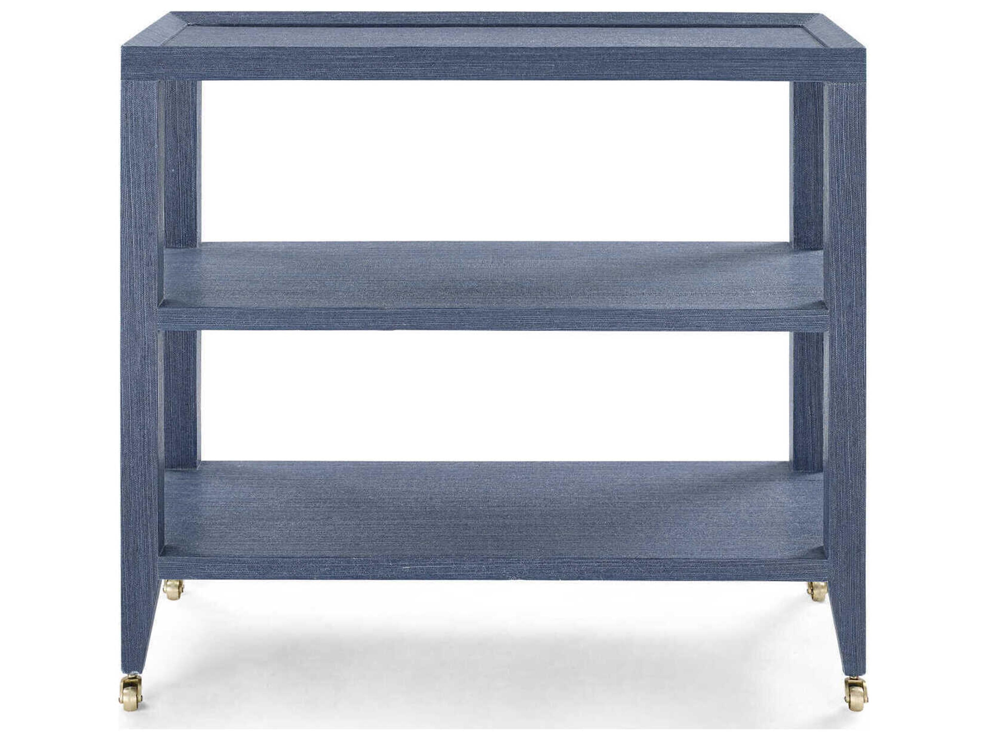 Villa & House Rectangular Wood Navy Blue Console Table