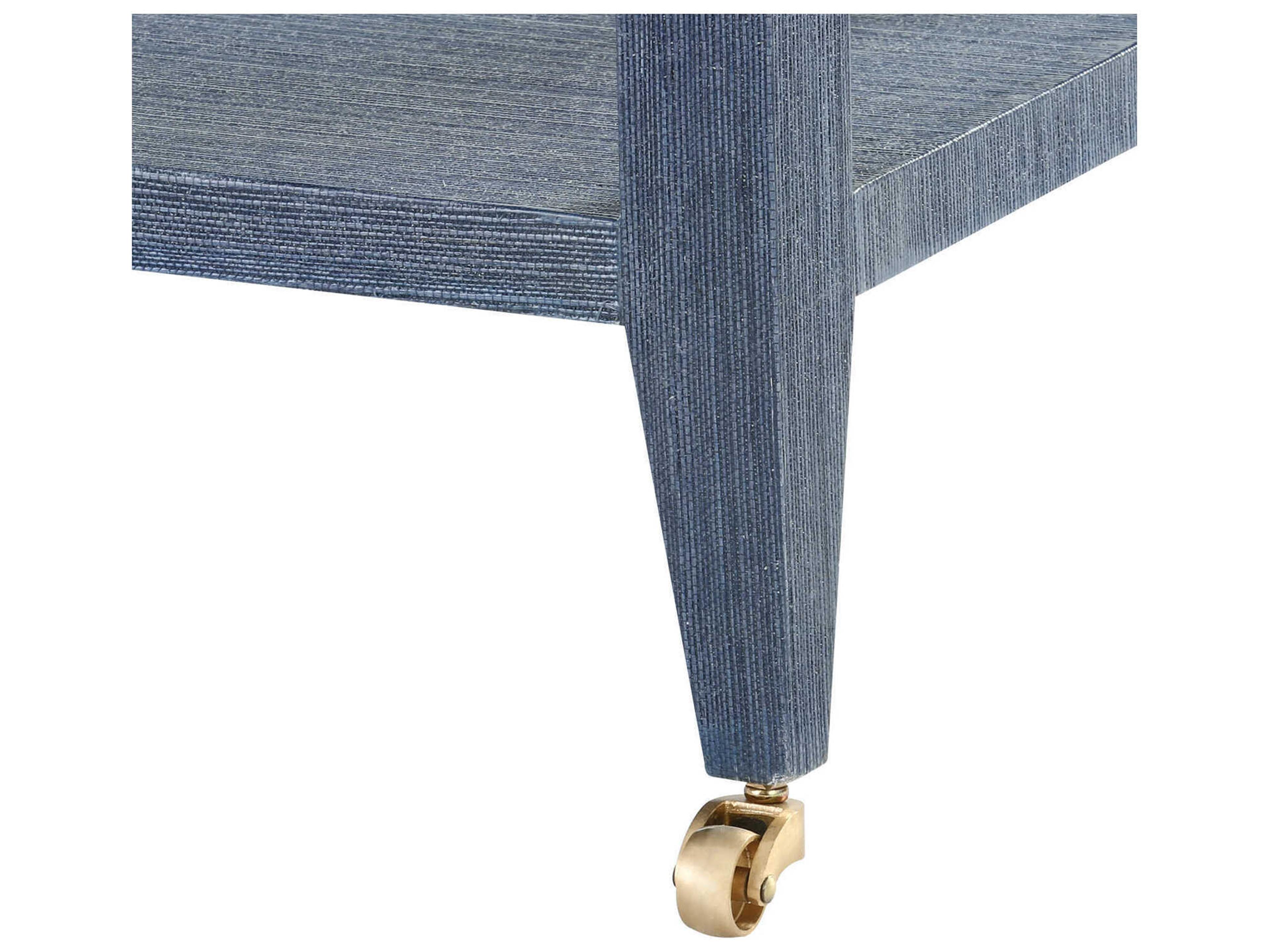 Villa & House Rectangular Wood Navy Blue Console Table