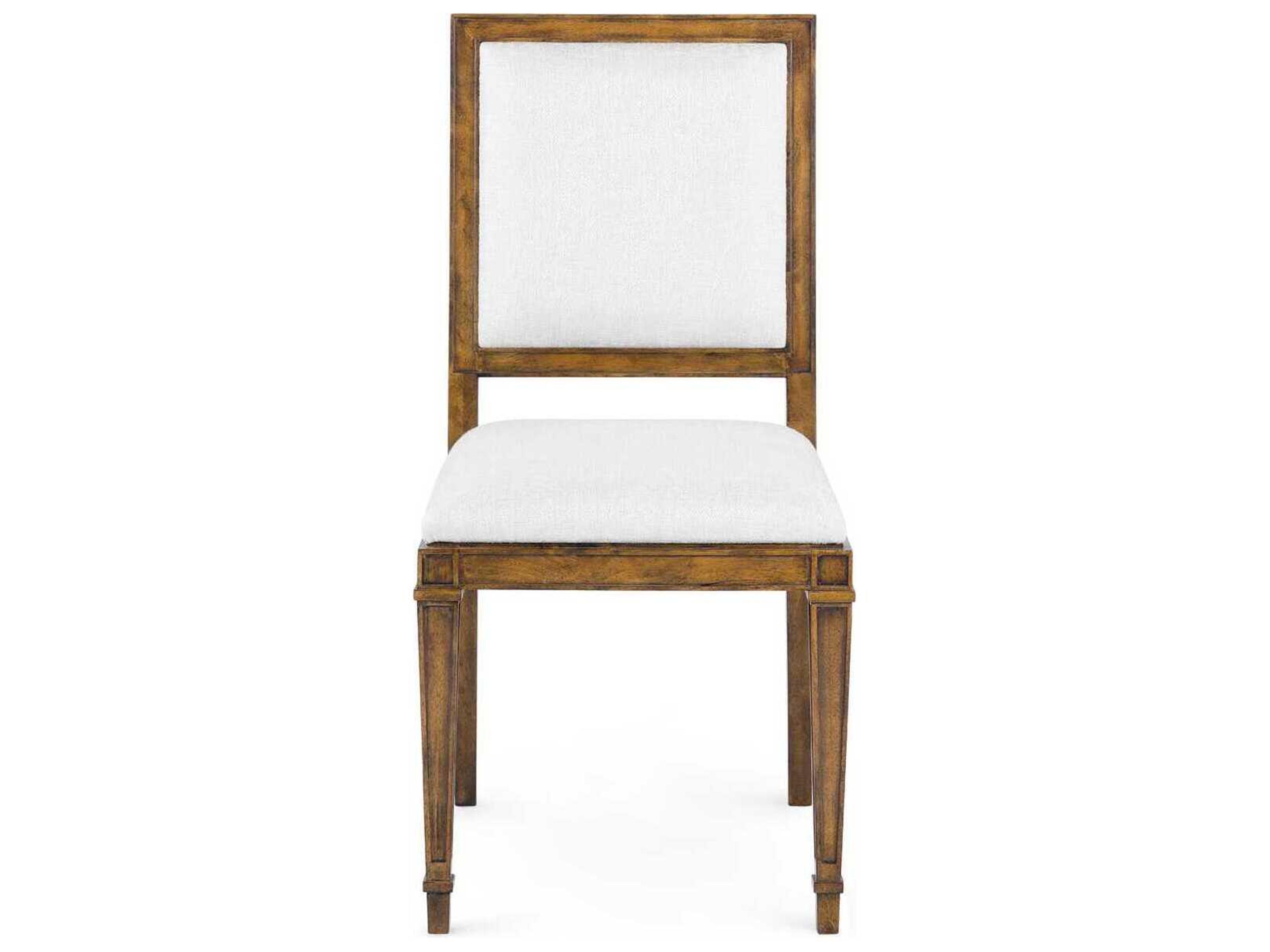 Villa & House Jackson Rubberwood Brown Upholstered Armless Dining Chair