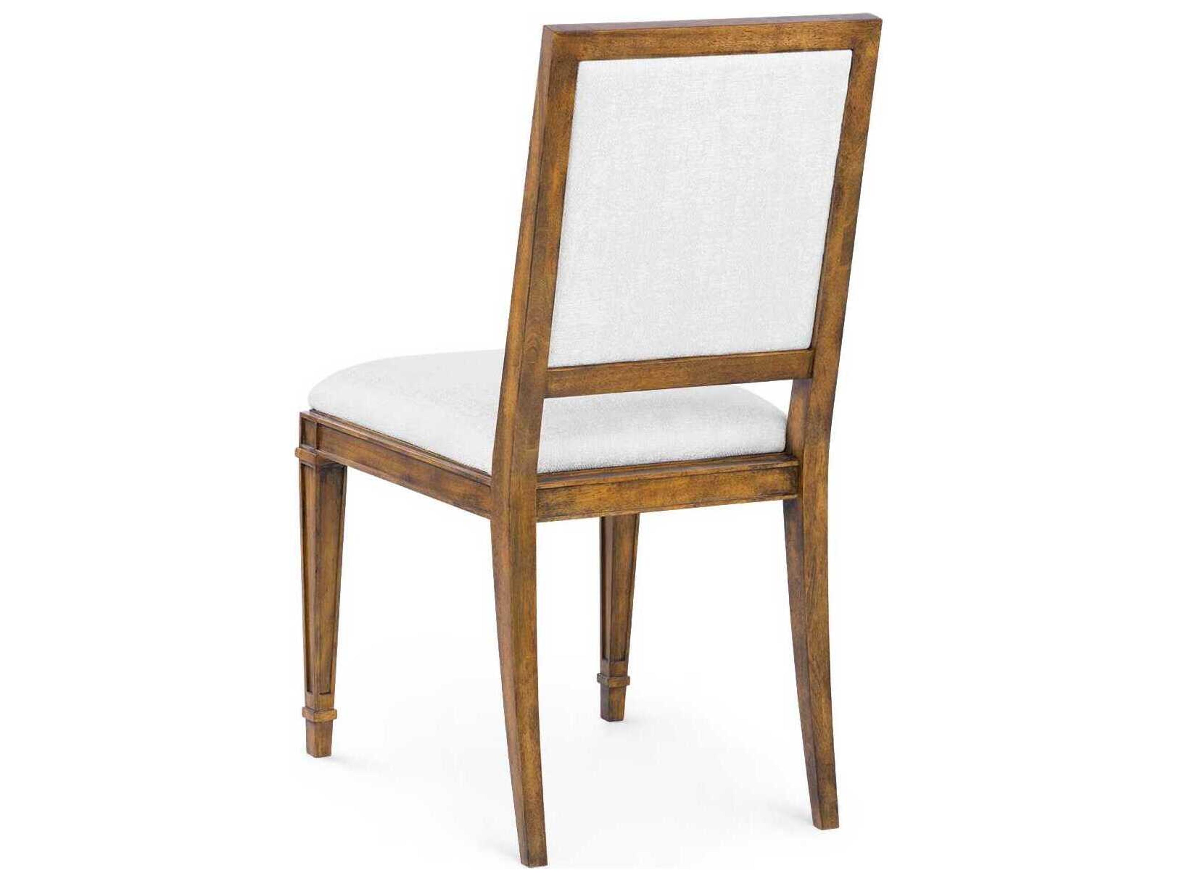 Villa & House Jackson Rubberwood Brown Upholstered Armless Dining Chair