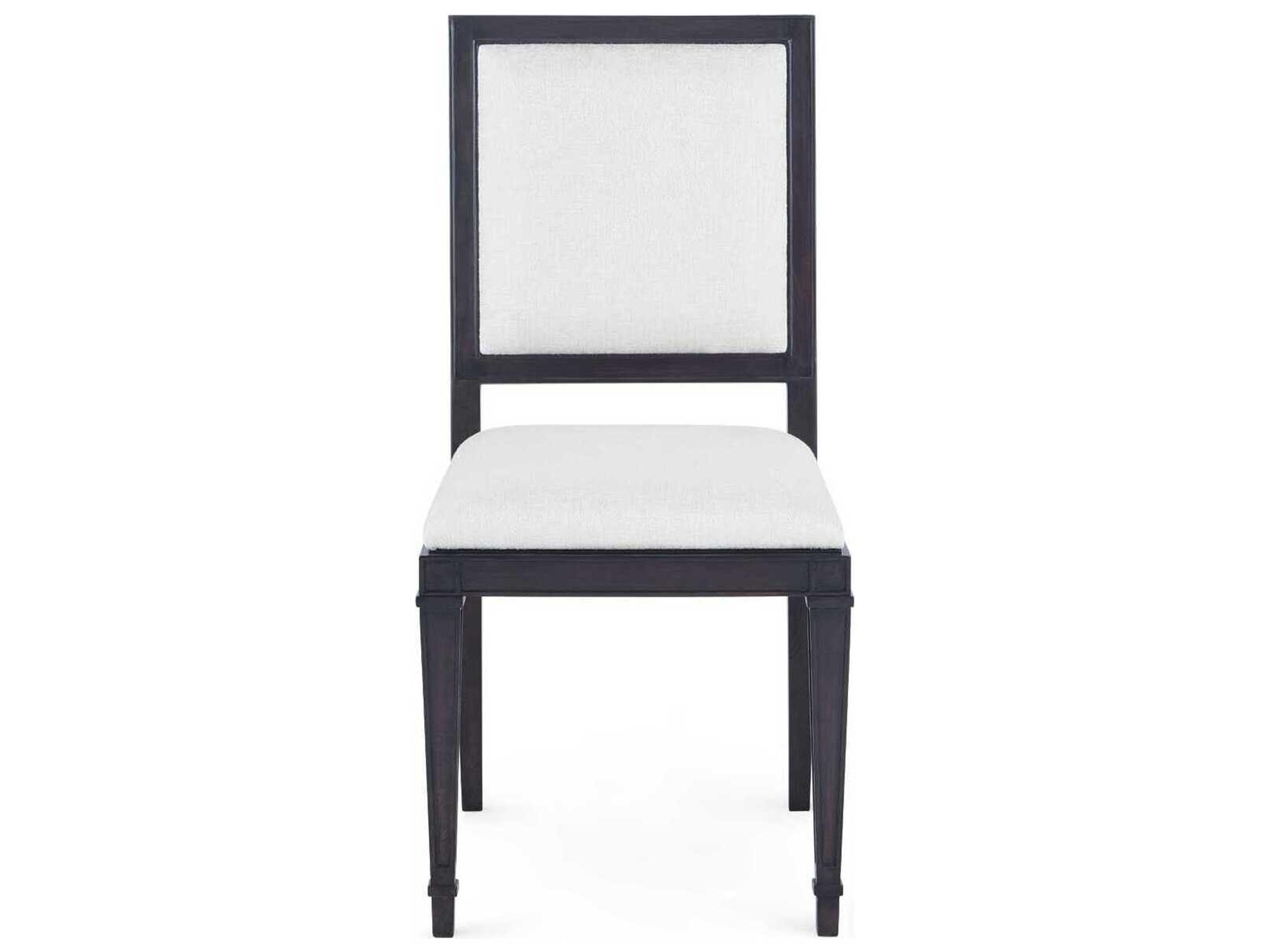Villa & House Jackson Rubberwood Black Upholstered Armless Dining Chair