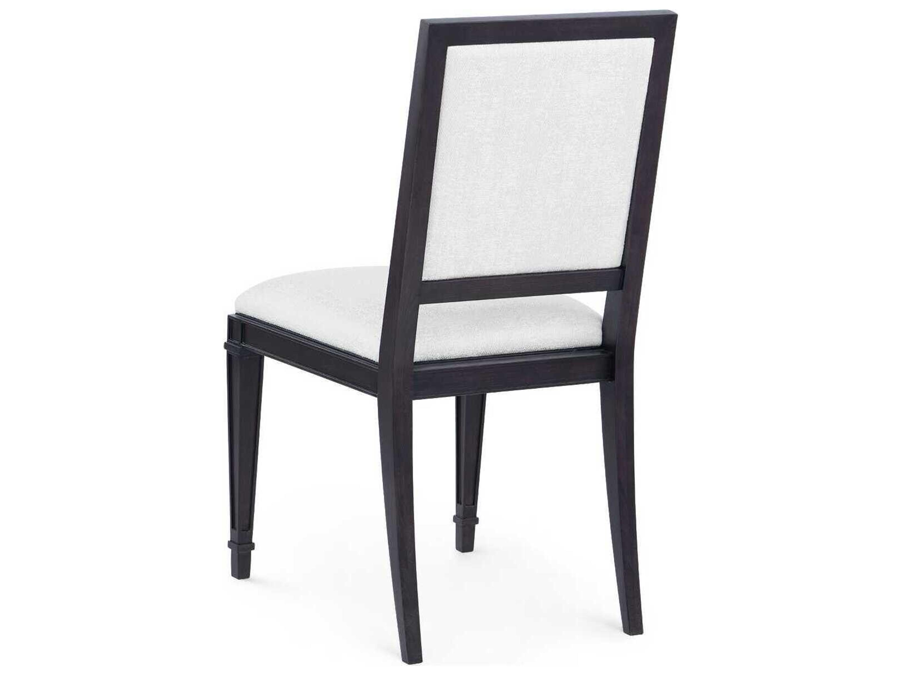 Villa & House Jackson Rubberwood Black Upholstered Armless Dining Chair