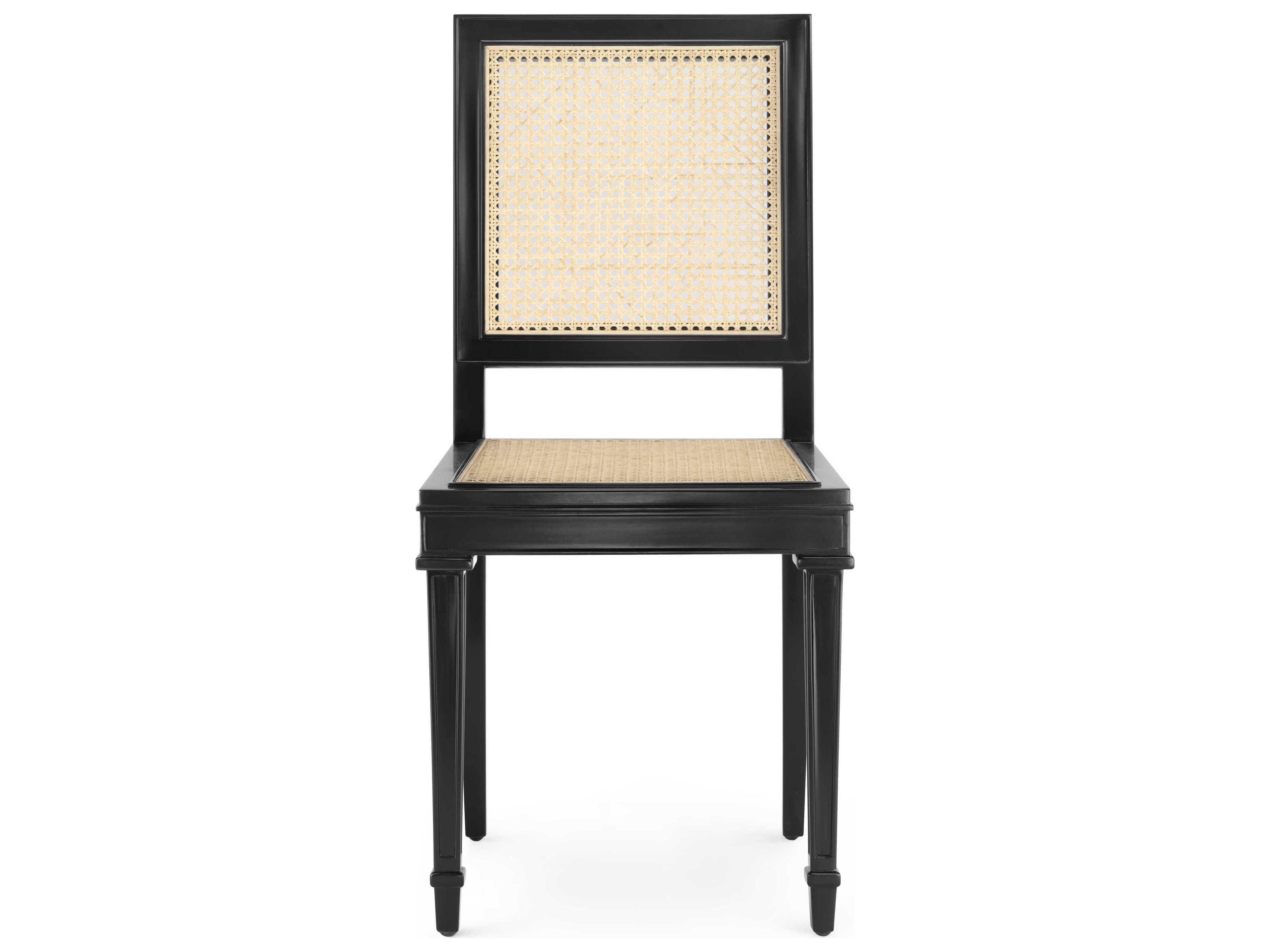 Villa & House Mahogany Wood Black Side Dining Chair