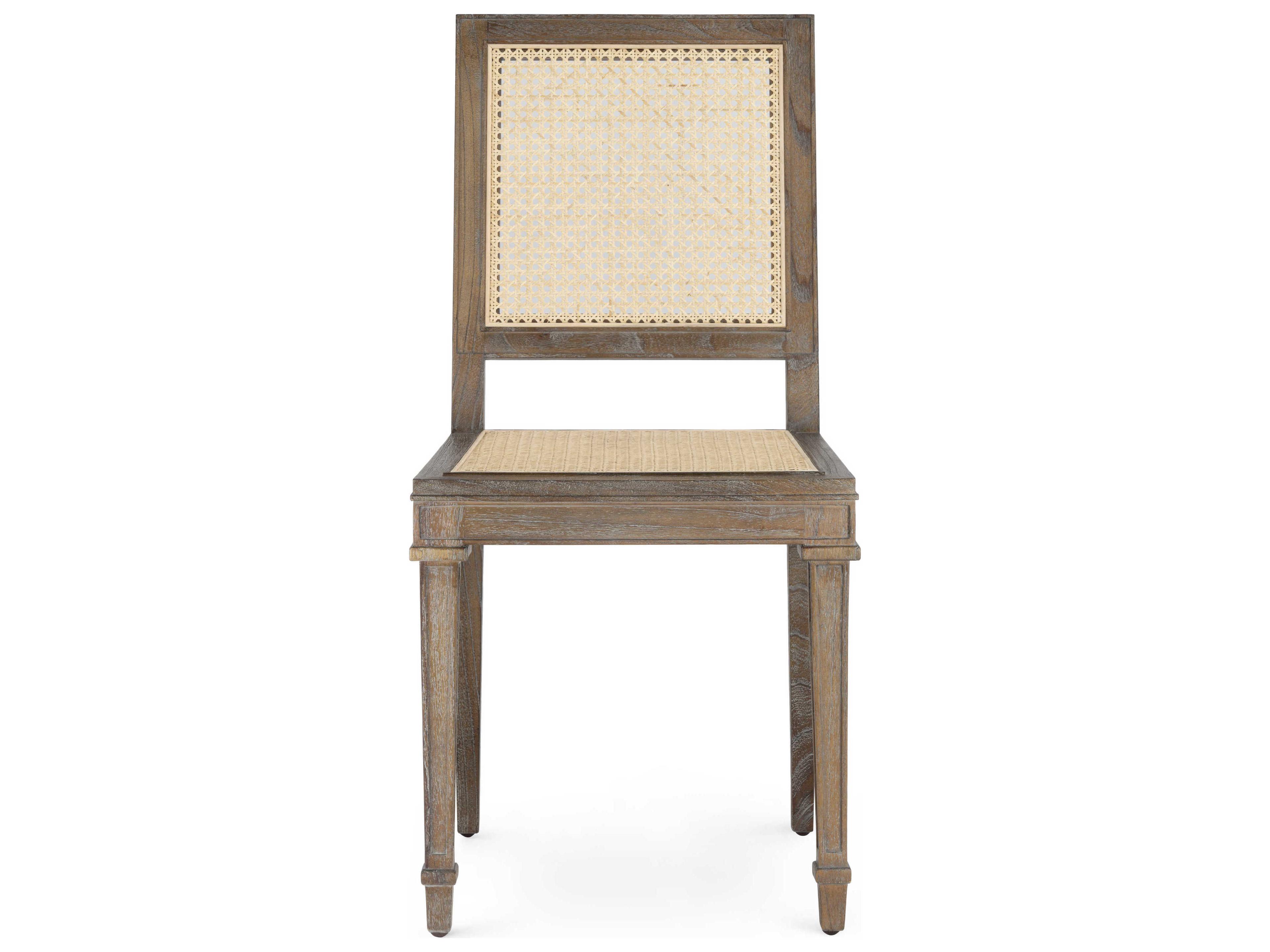 Villa & House Mahogany Wood Brown Upholstered Side Dining Chair