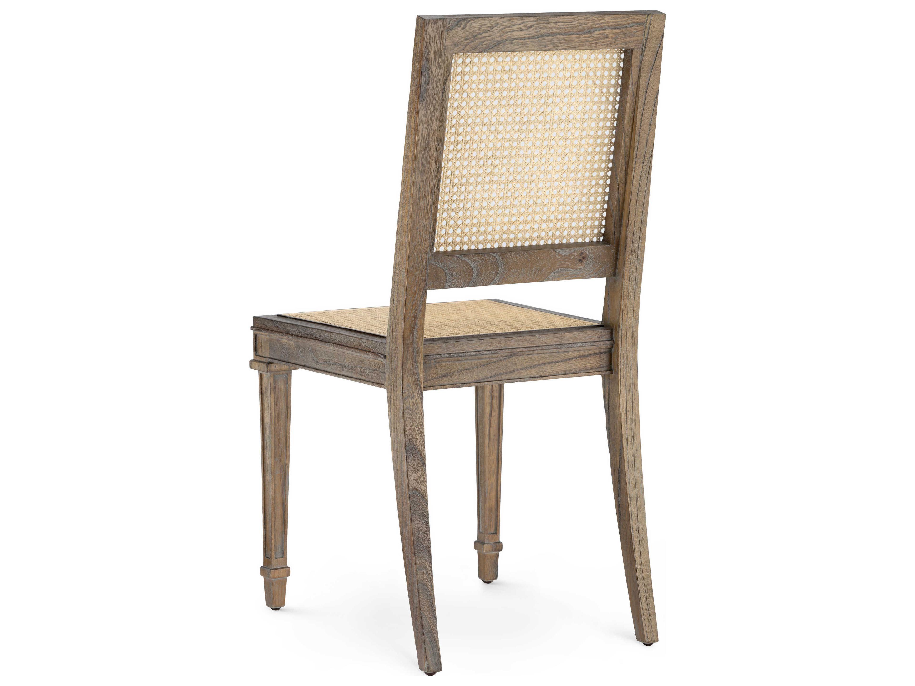 Villa & House Mahogany Wood Brown Upholstered Side Dining Chair