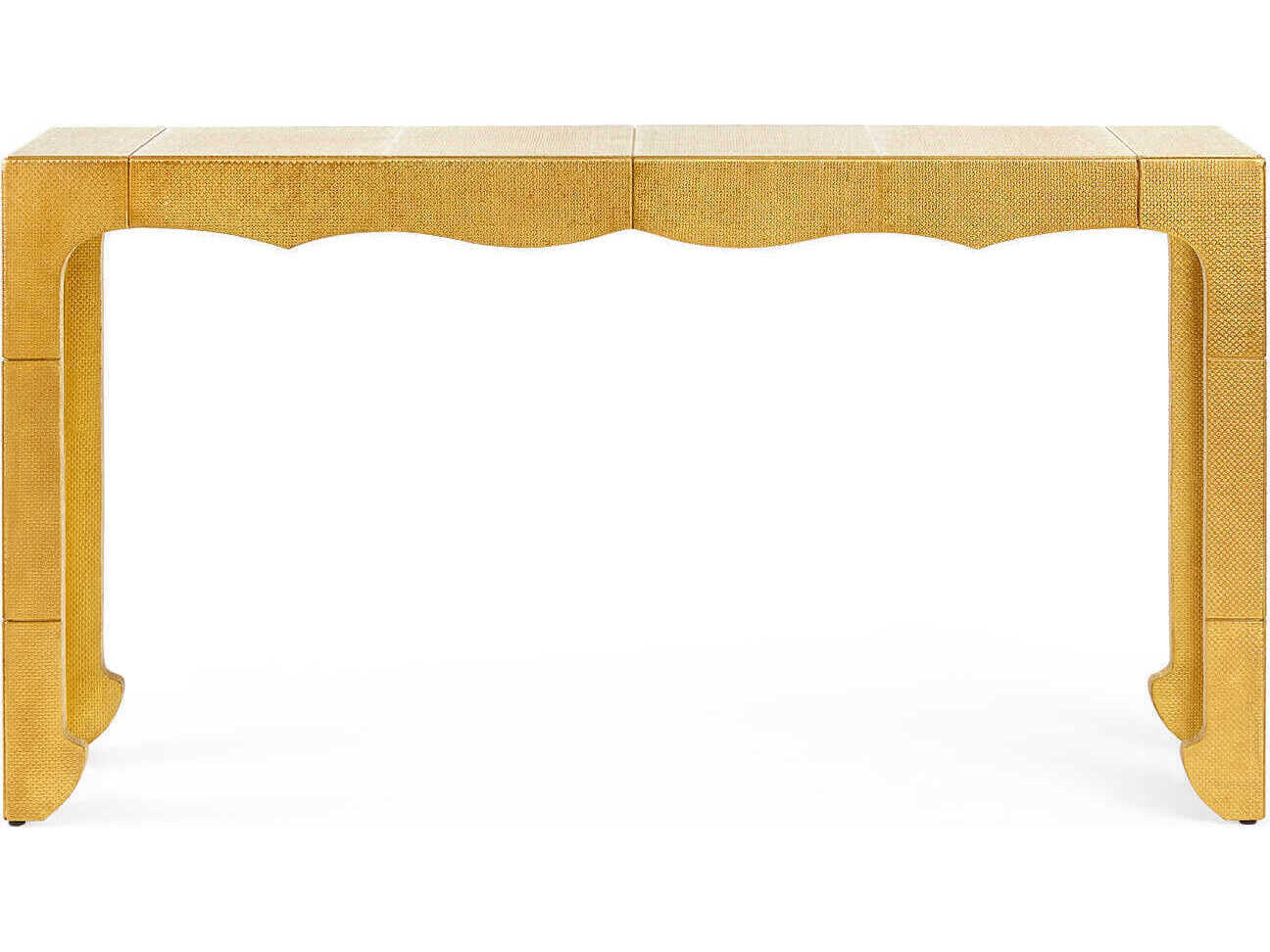 Villa & House Rectangular Metal Light Antique Brass Console Table