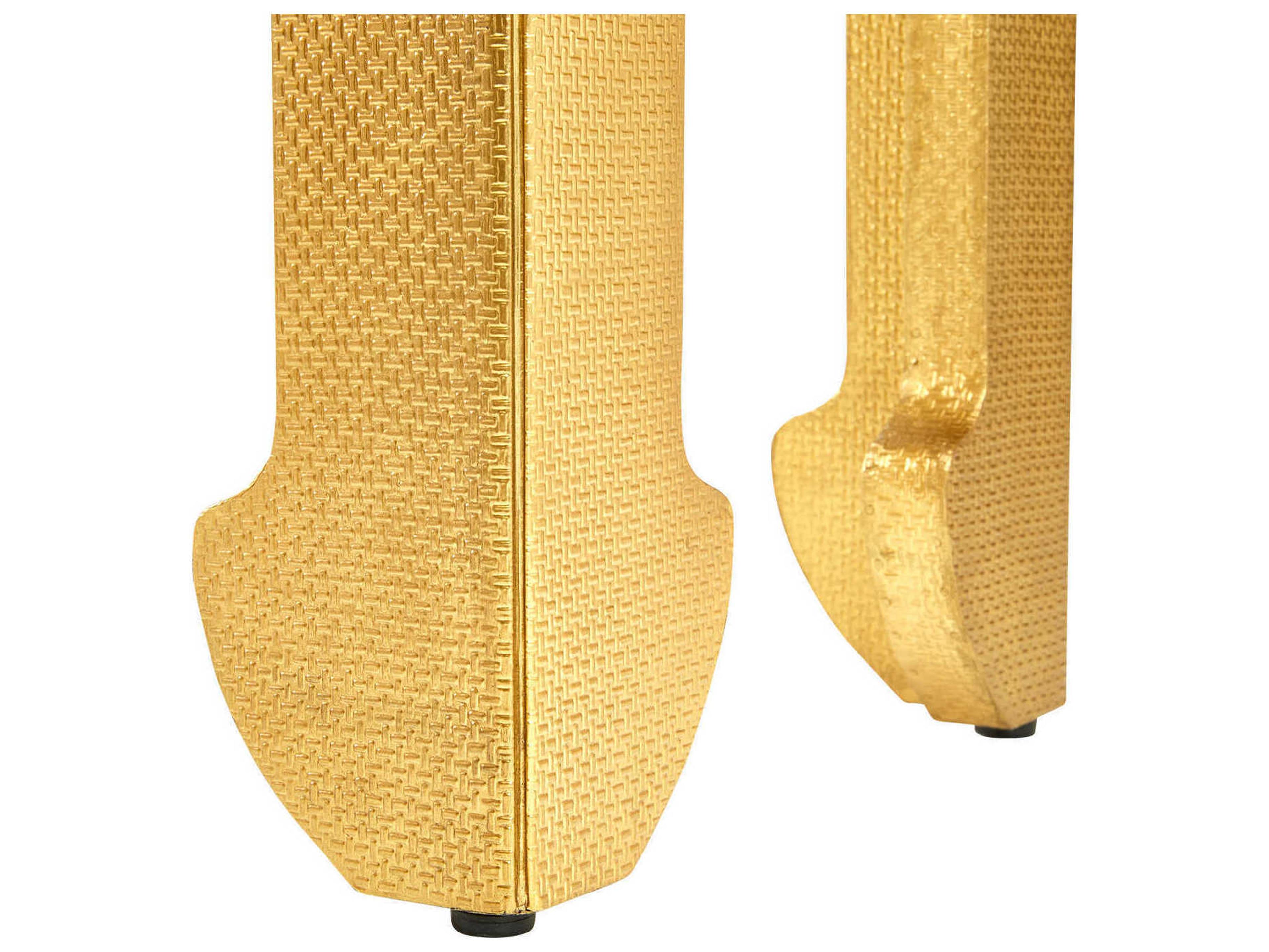 Villa & House Rectangular Metal Light Antique Brass Console Table