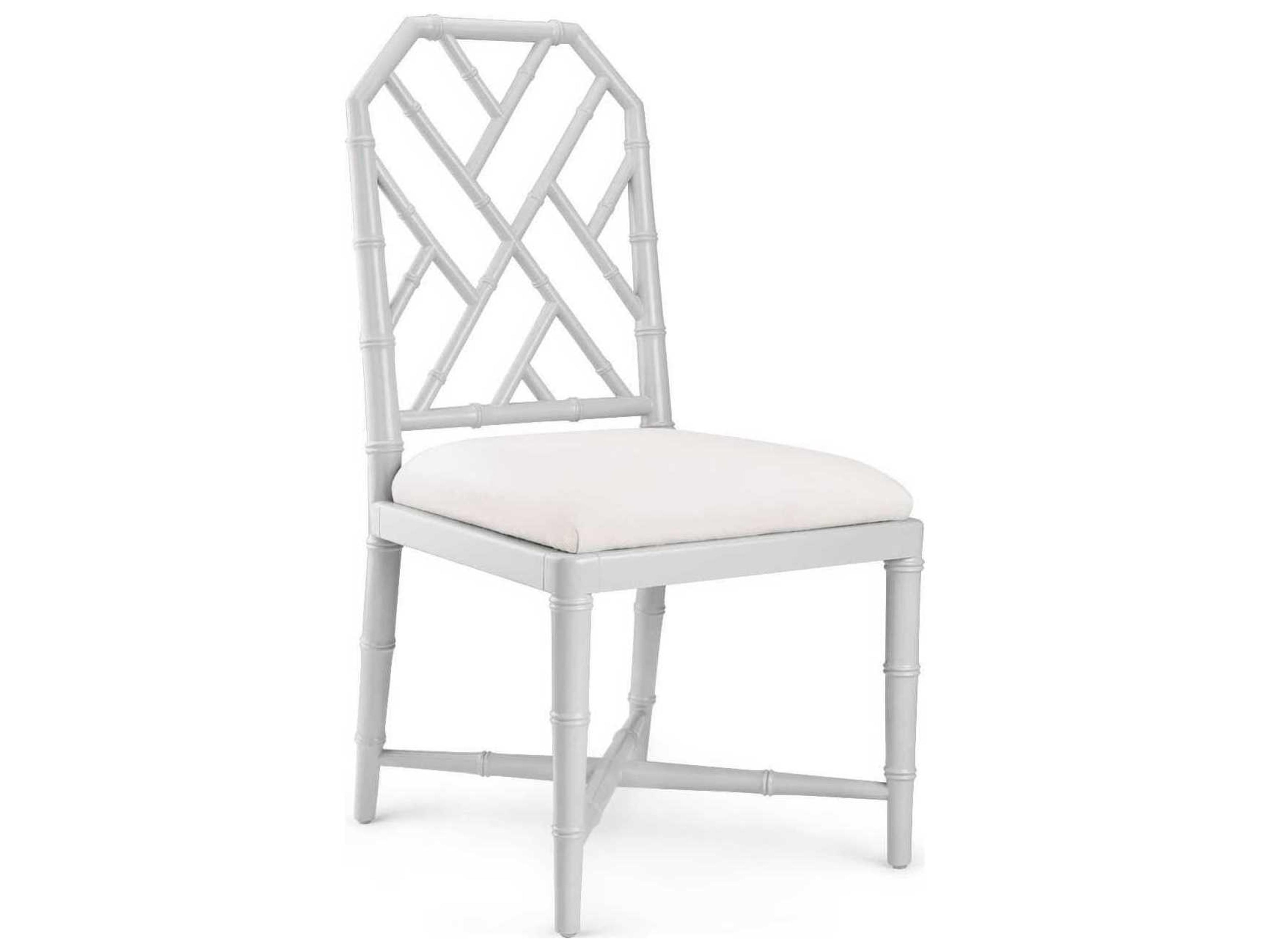 Jardin Mahogany Wood Gray Upholstered Side Dining Chair