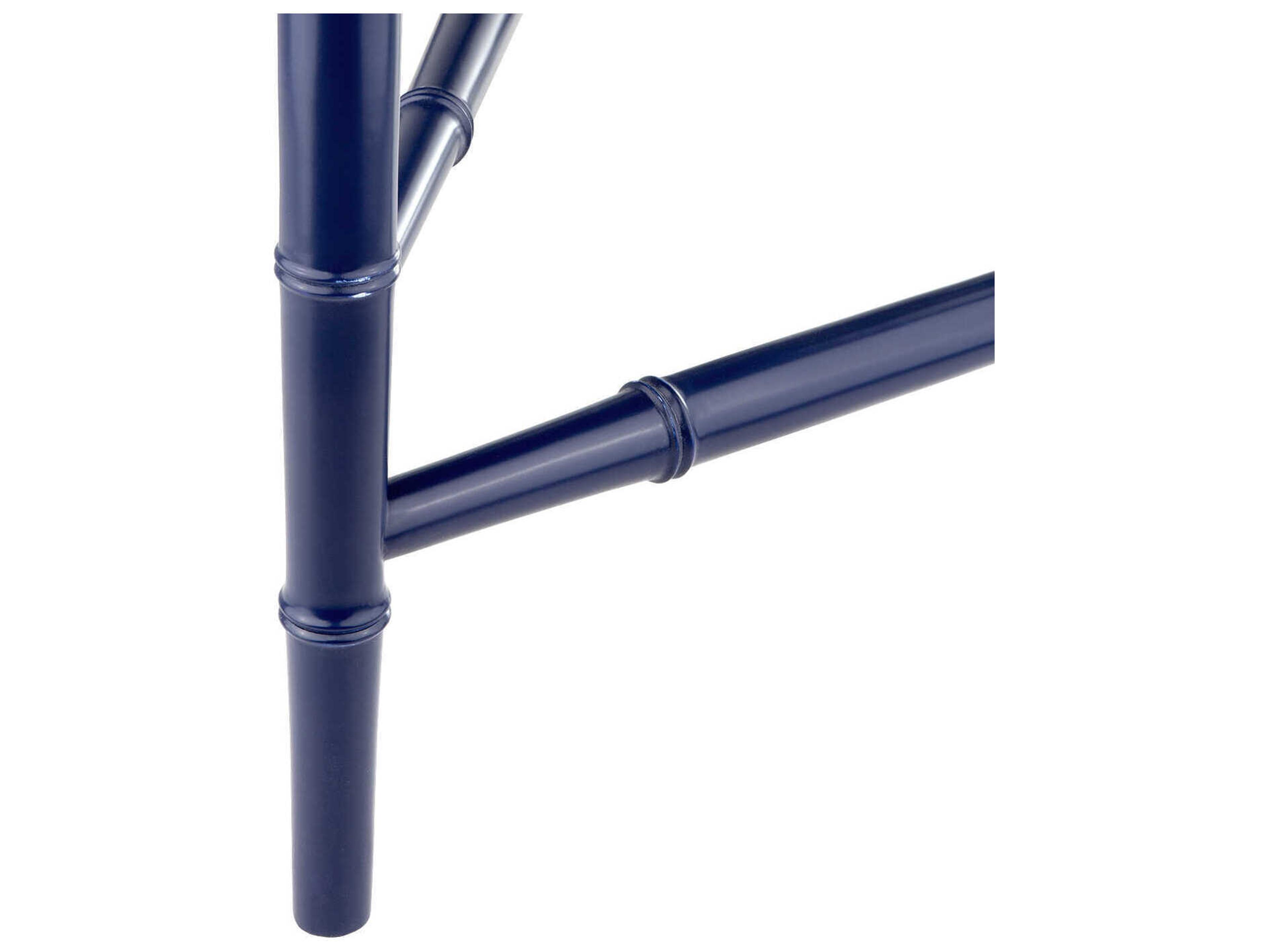 Villa & House Upholstered Mahogany Wood Deep Sea Blue Counter Stool