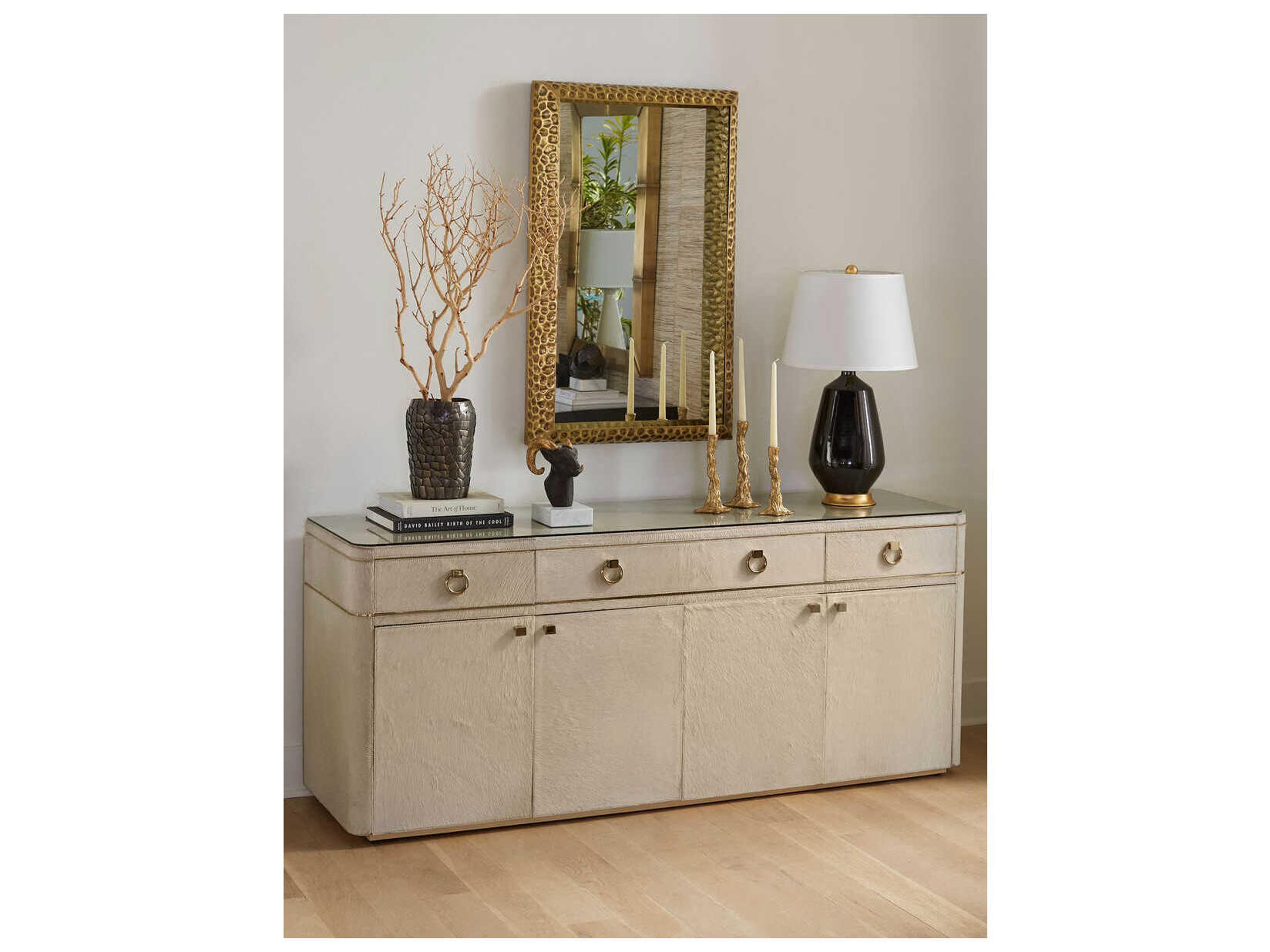 Villa & House Julia Antique Brass Wall Mirror Rectangular