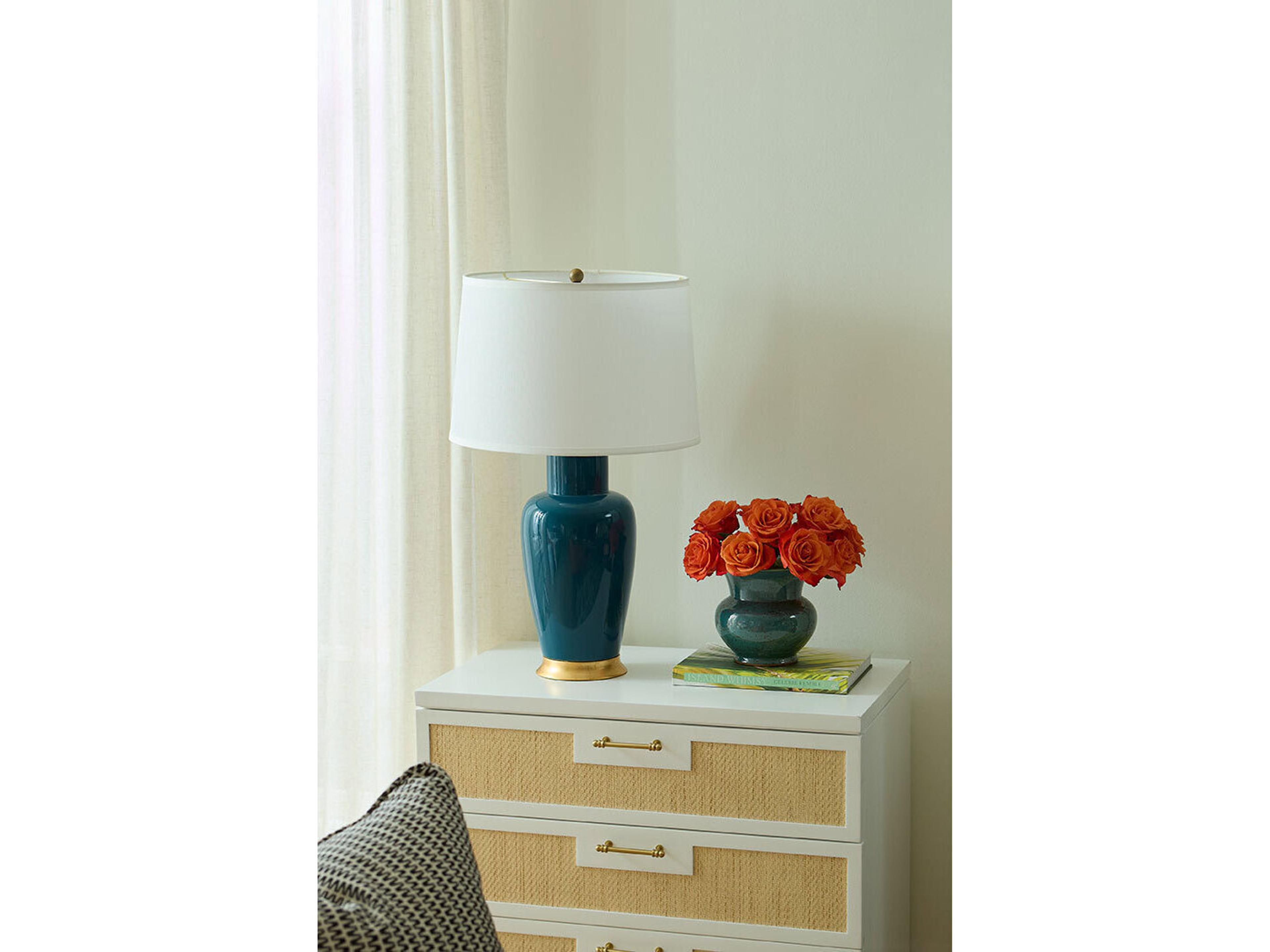 Villa & House Kylie Dark Teal Green Buffet Lamp