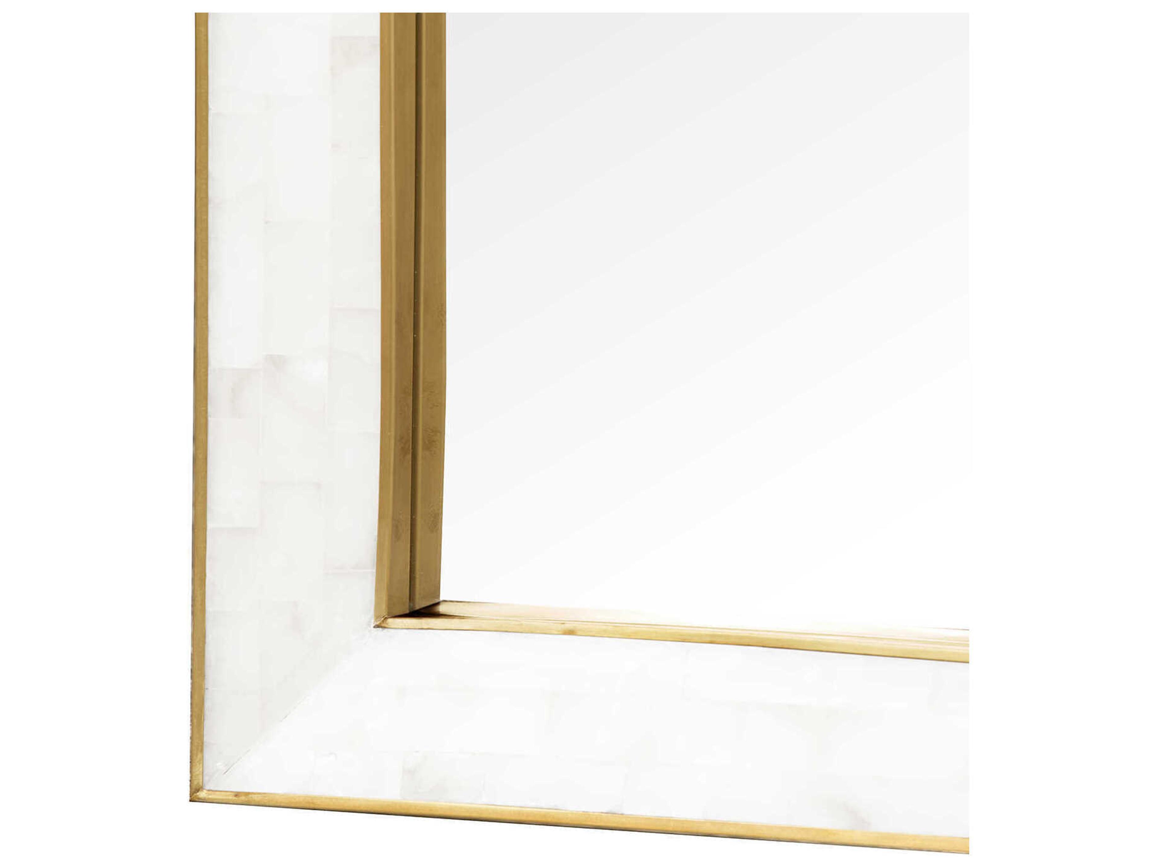 Villa & House Leighton Alabaster Rectangular Wall Mirror