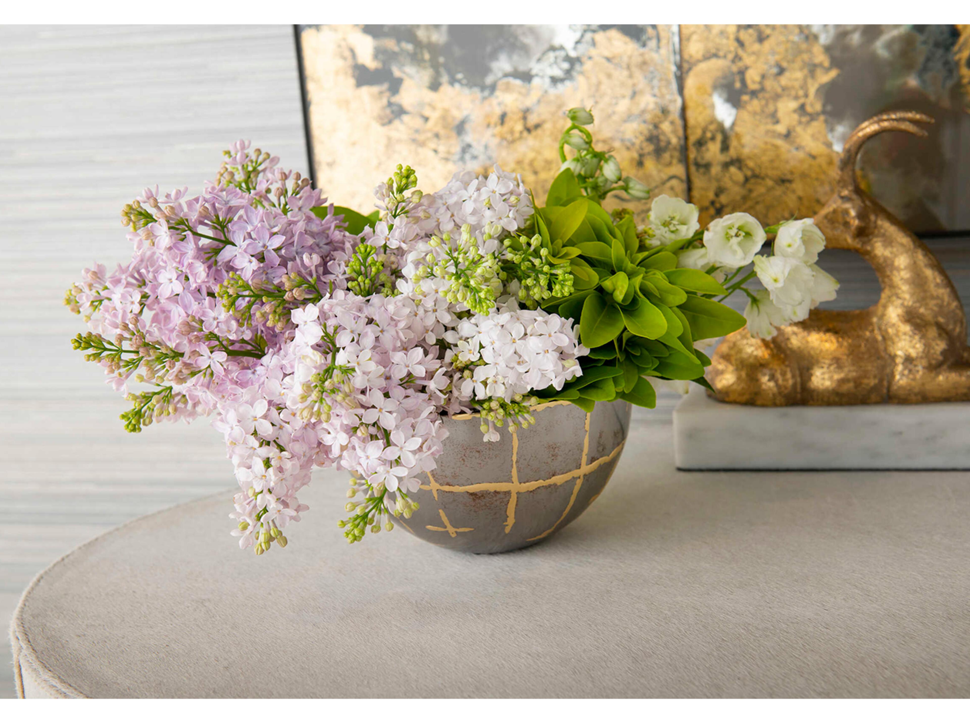 Villa & House Loom Silver / Brass 6" Bowl