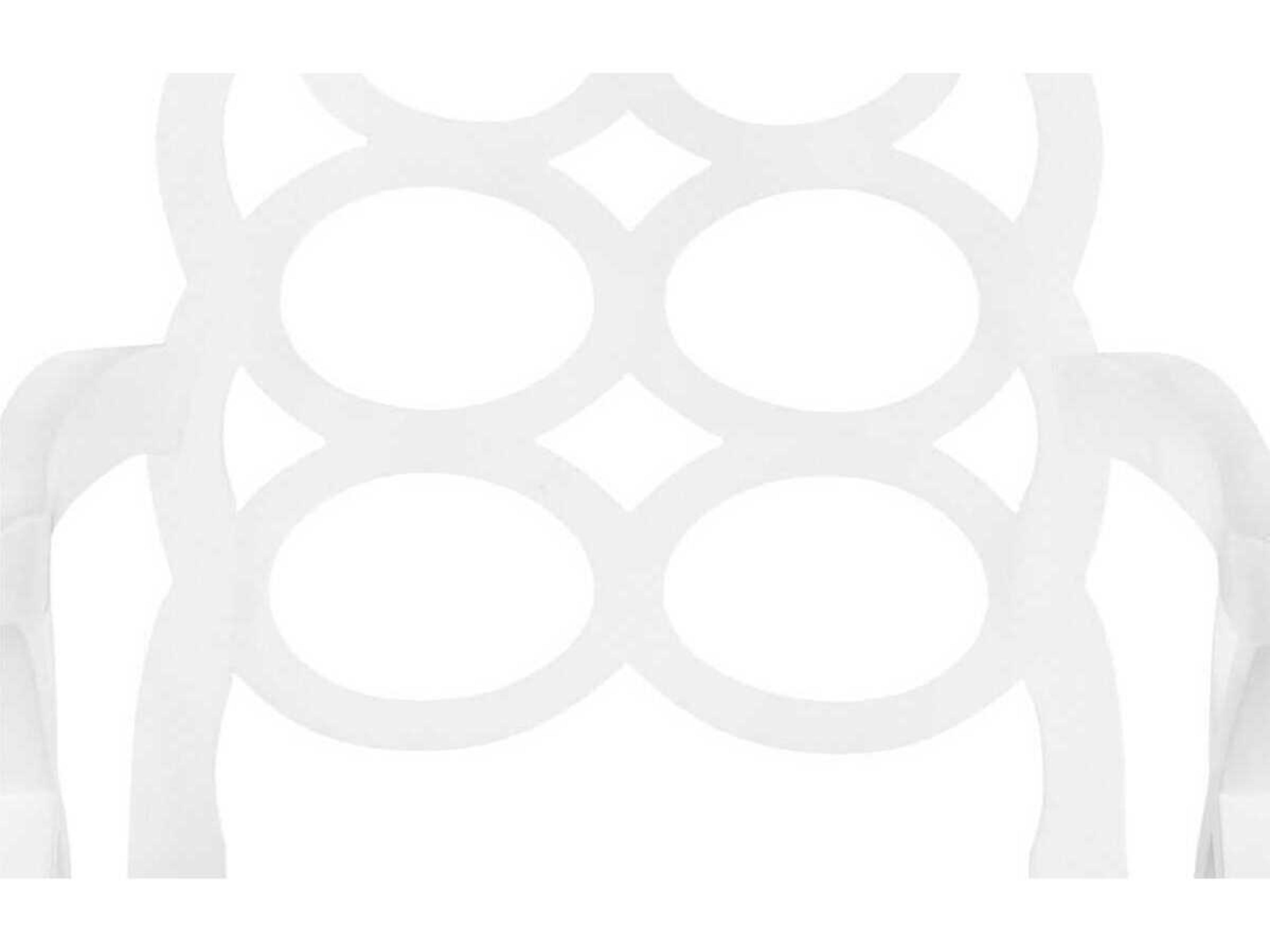 Villa & House Mahogany Wood White Upholstered Arm Dining Chair