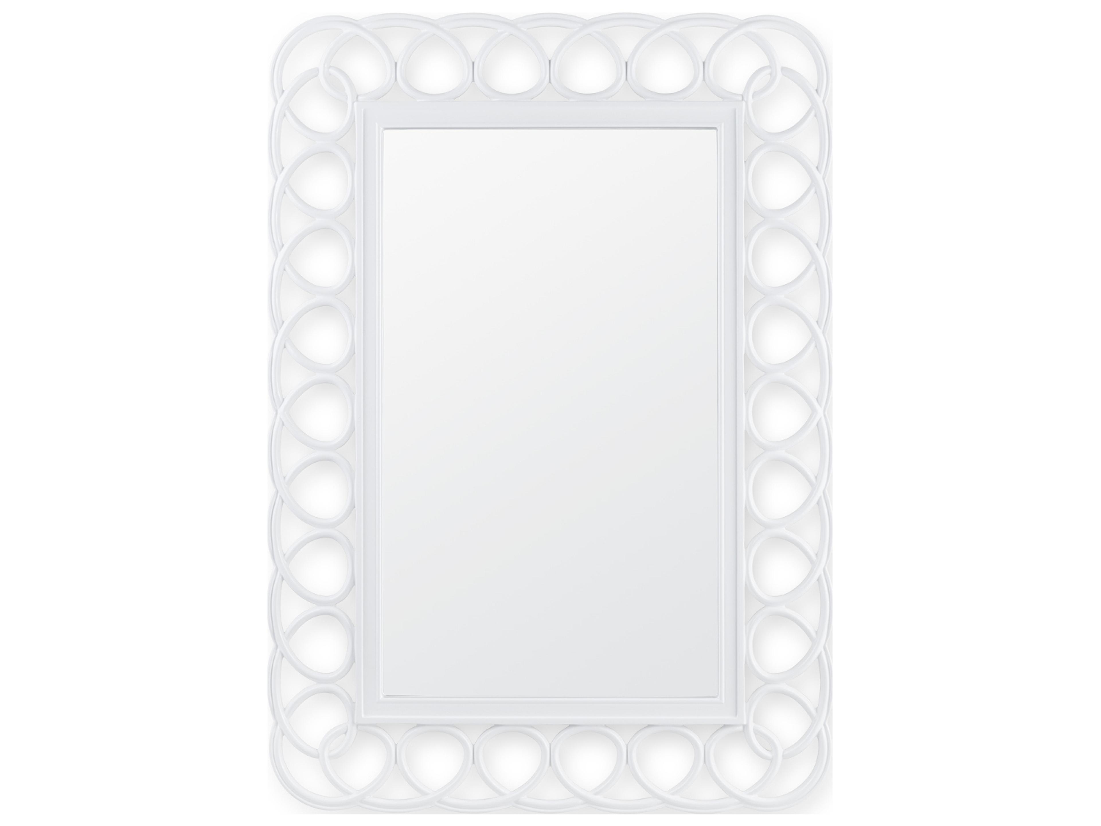 Loop Ghost White Wall Mirror Rectangular