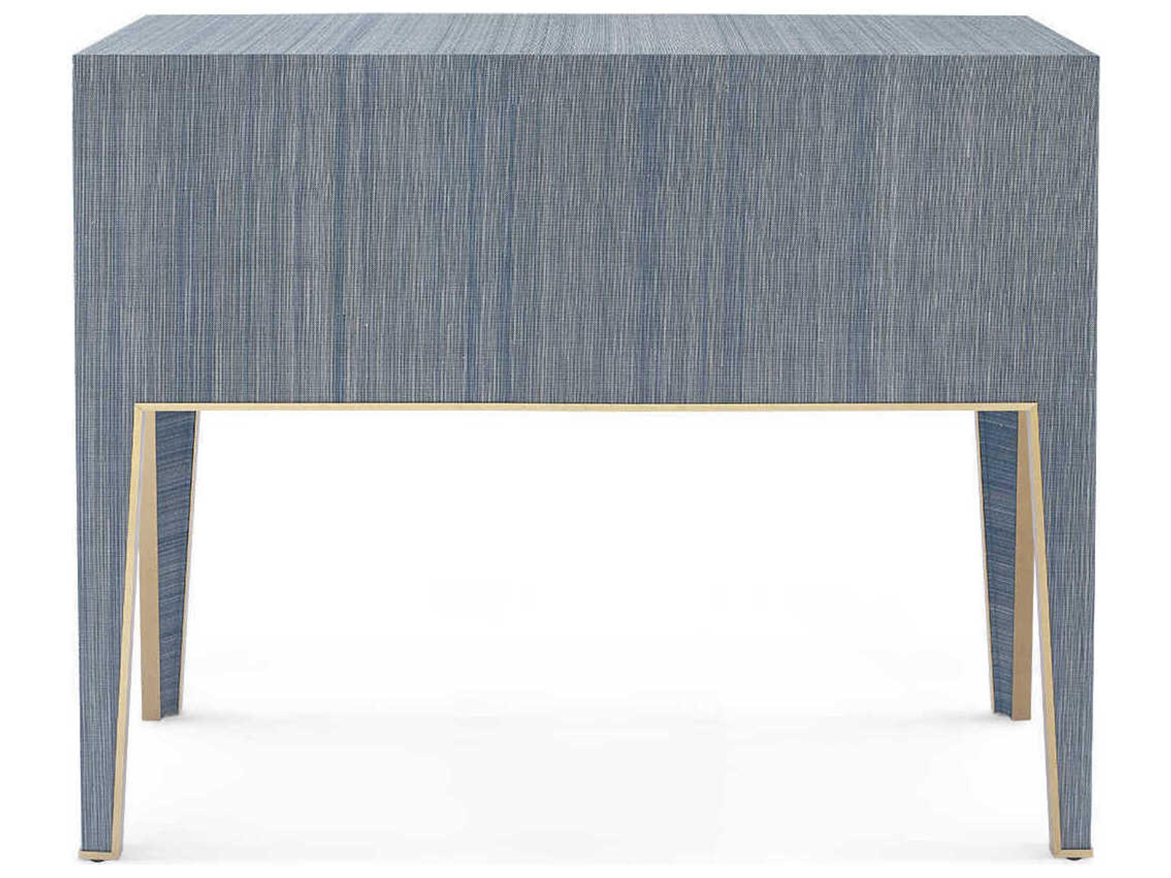 Villa & House Rectangular Wood Colonial Blue Shimmer Console Table
