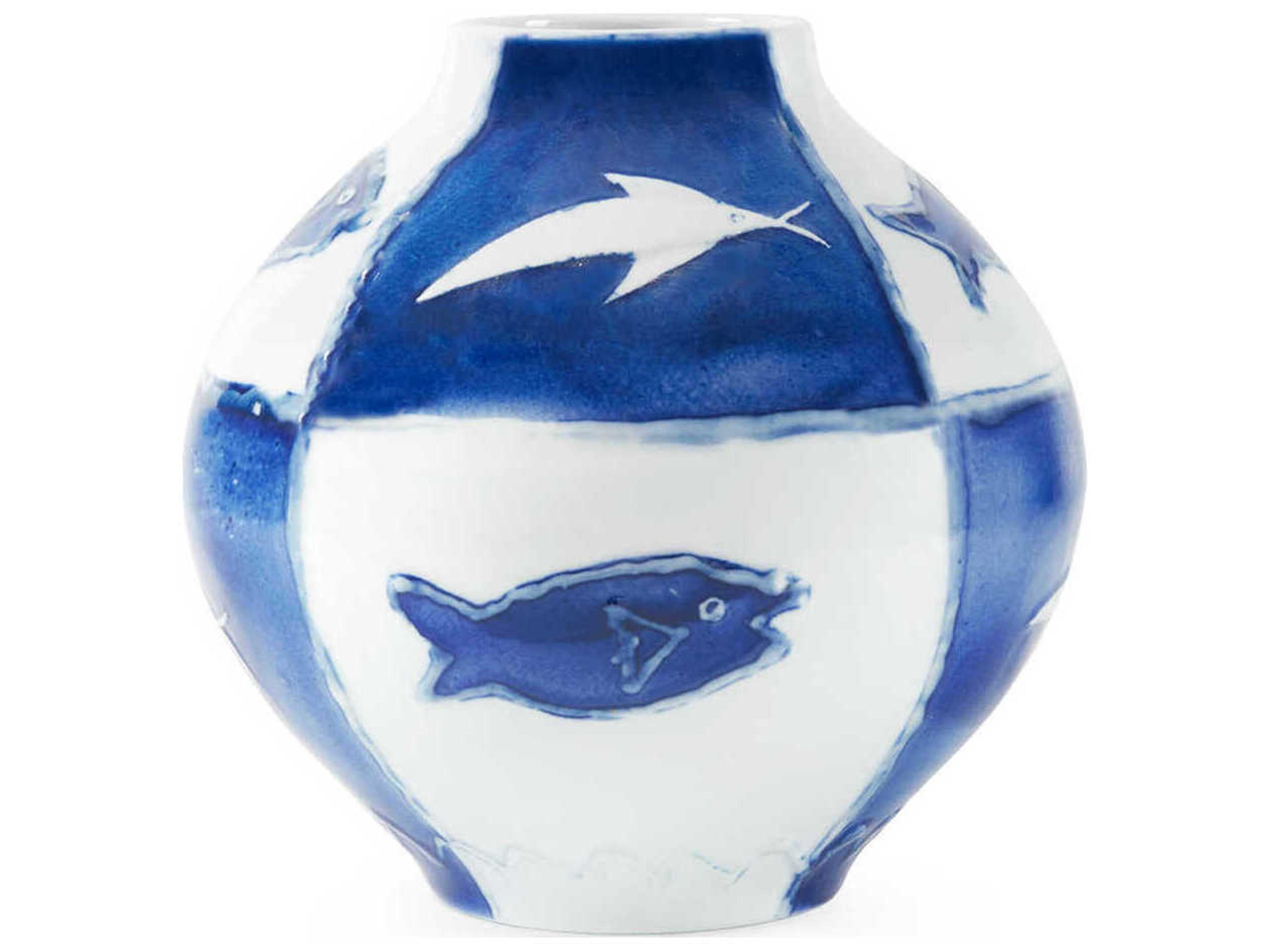 Villa & House Blue / White Malaga Vase