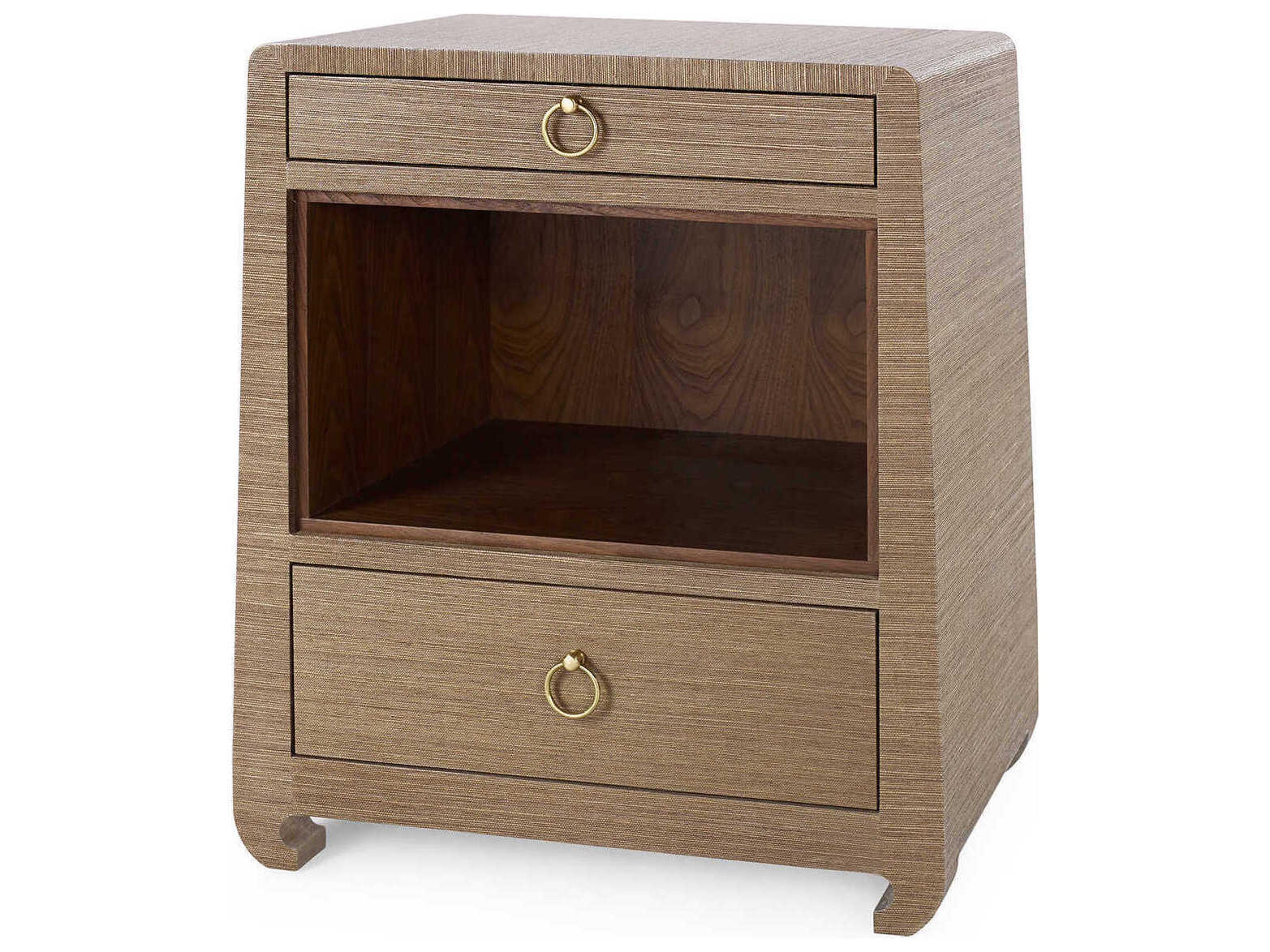 Rectangular Wood Flax Brown End Table