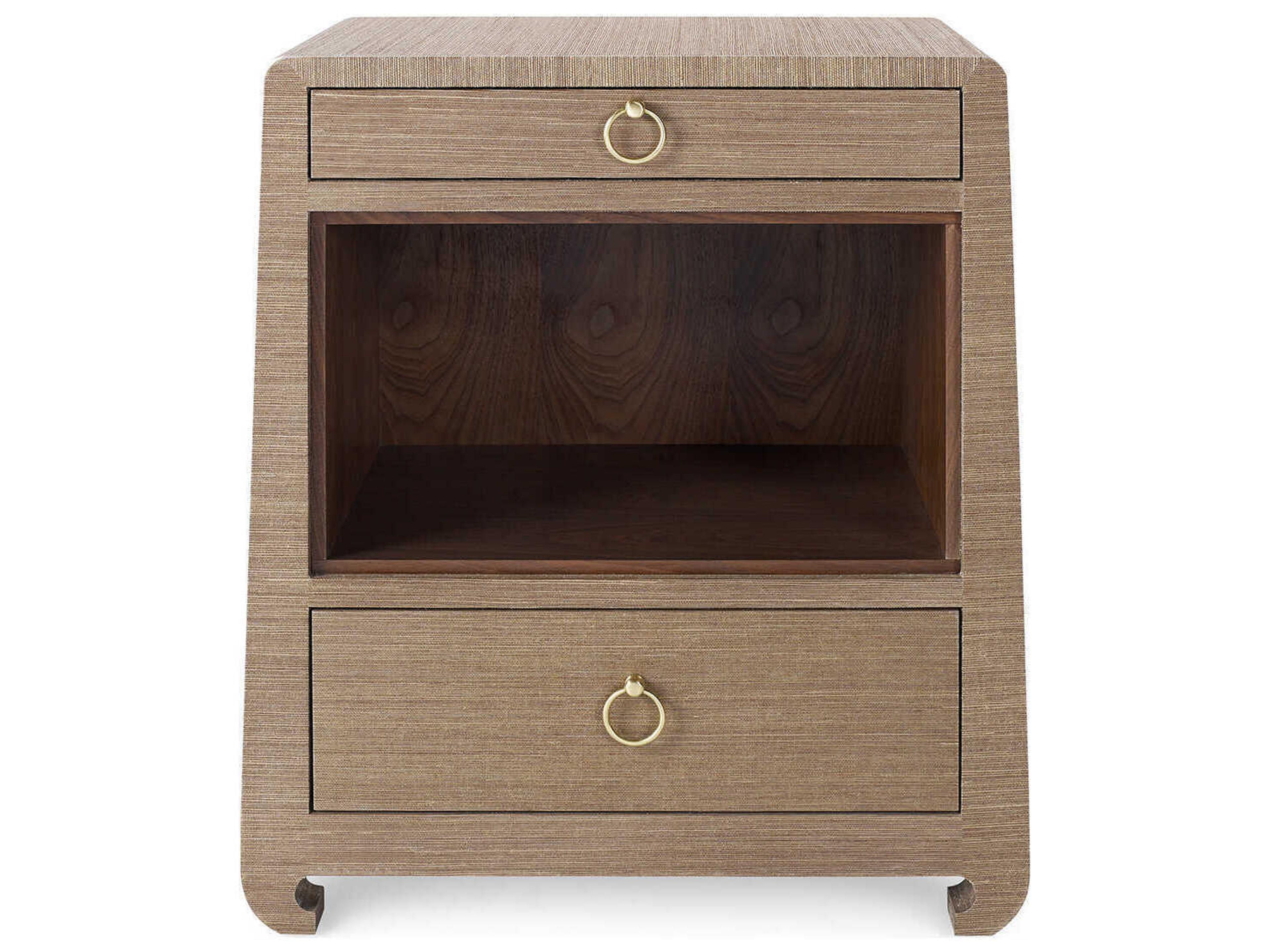 Villa & House Rectangular Wood Flax Brown End Table