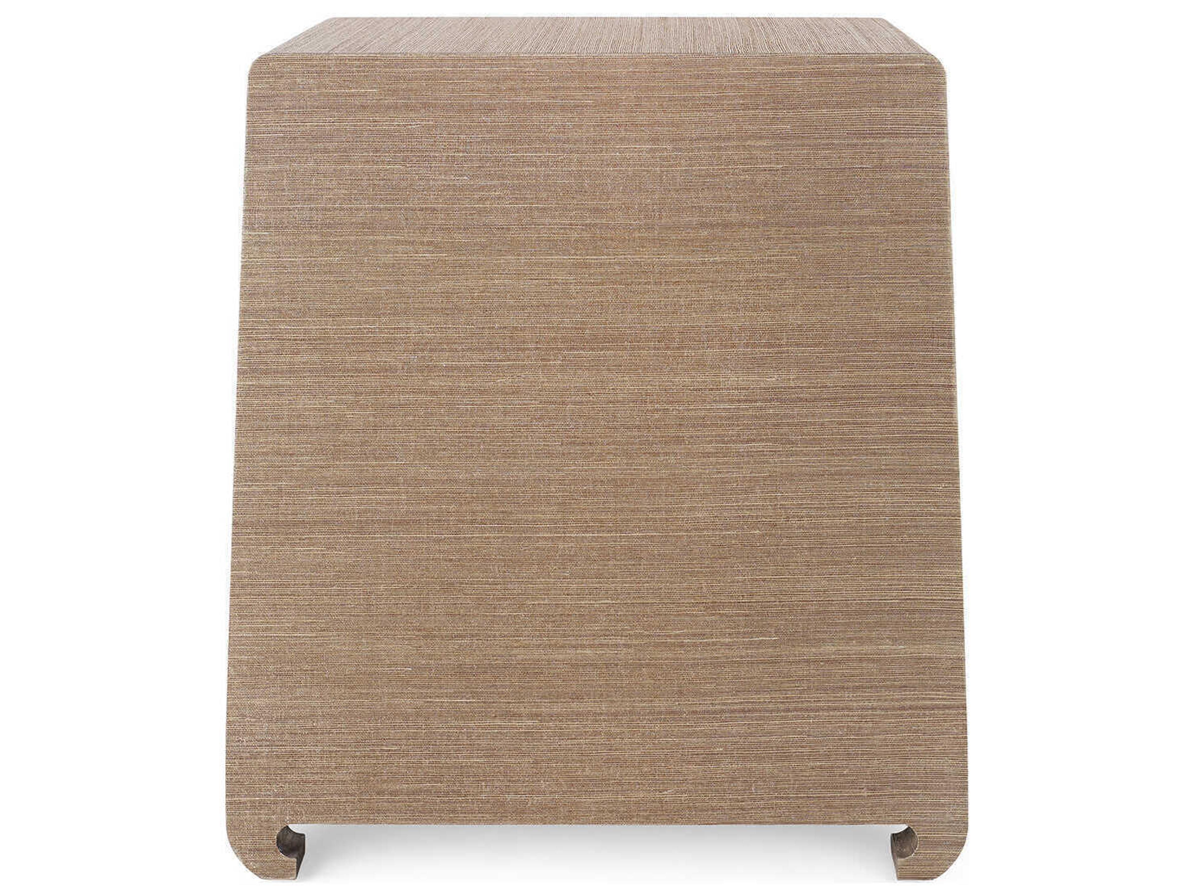 Villa & House Rectangular Wood Flax Brown End Table