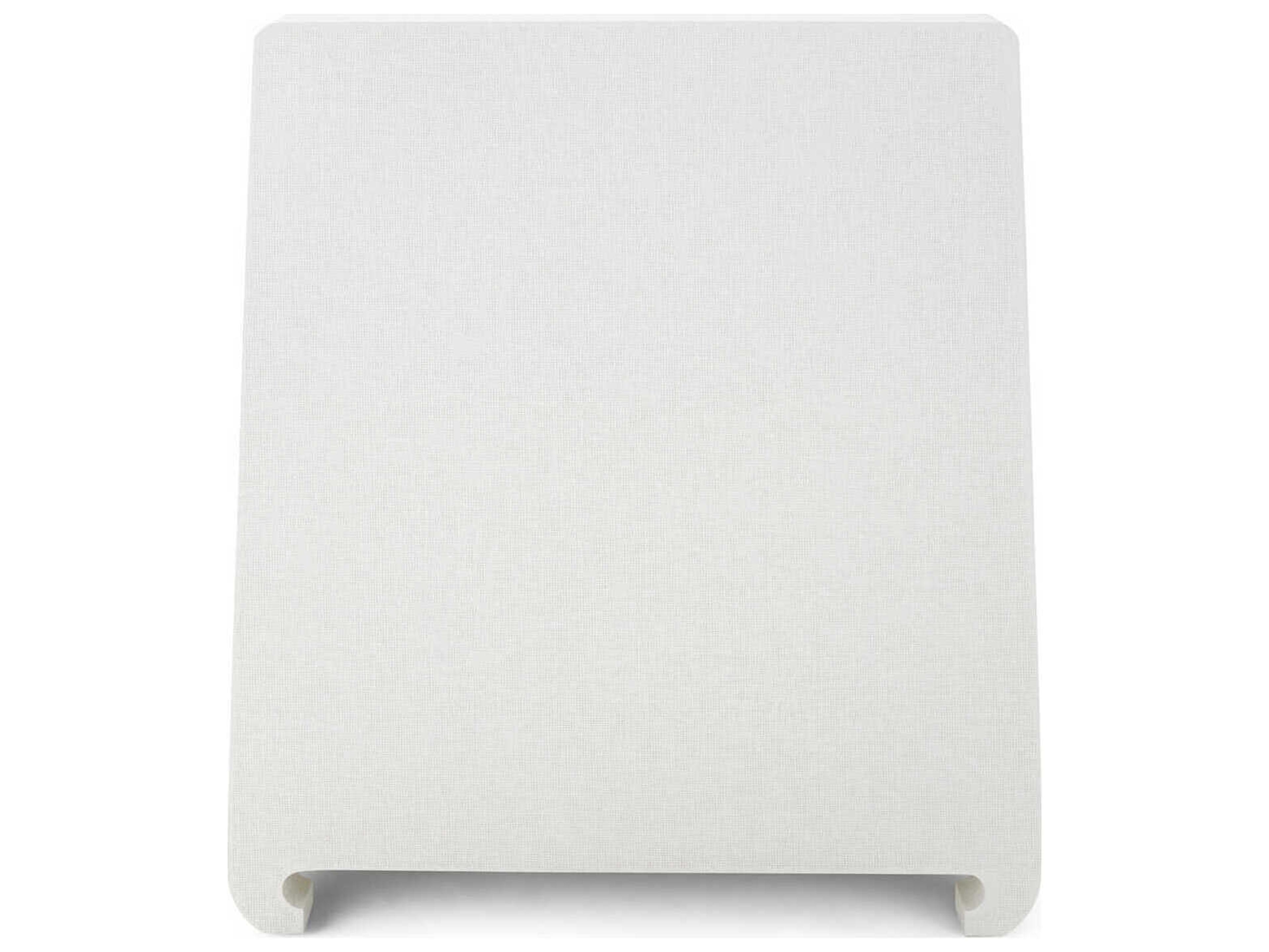 Villa & House Rectangular Wood Chiffon White End Table