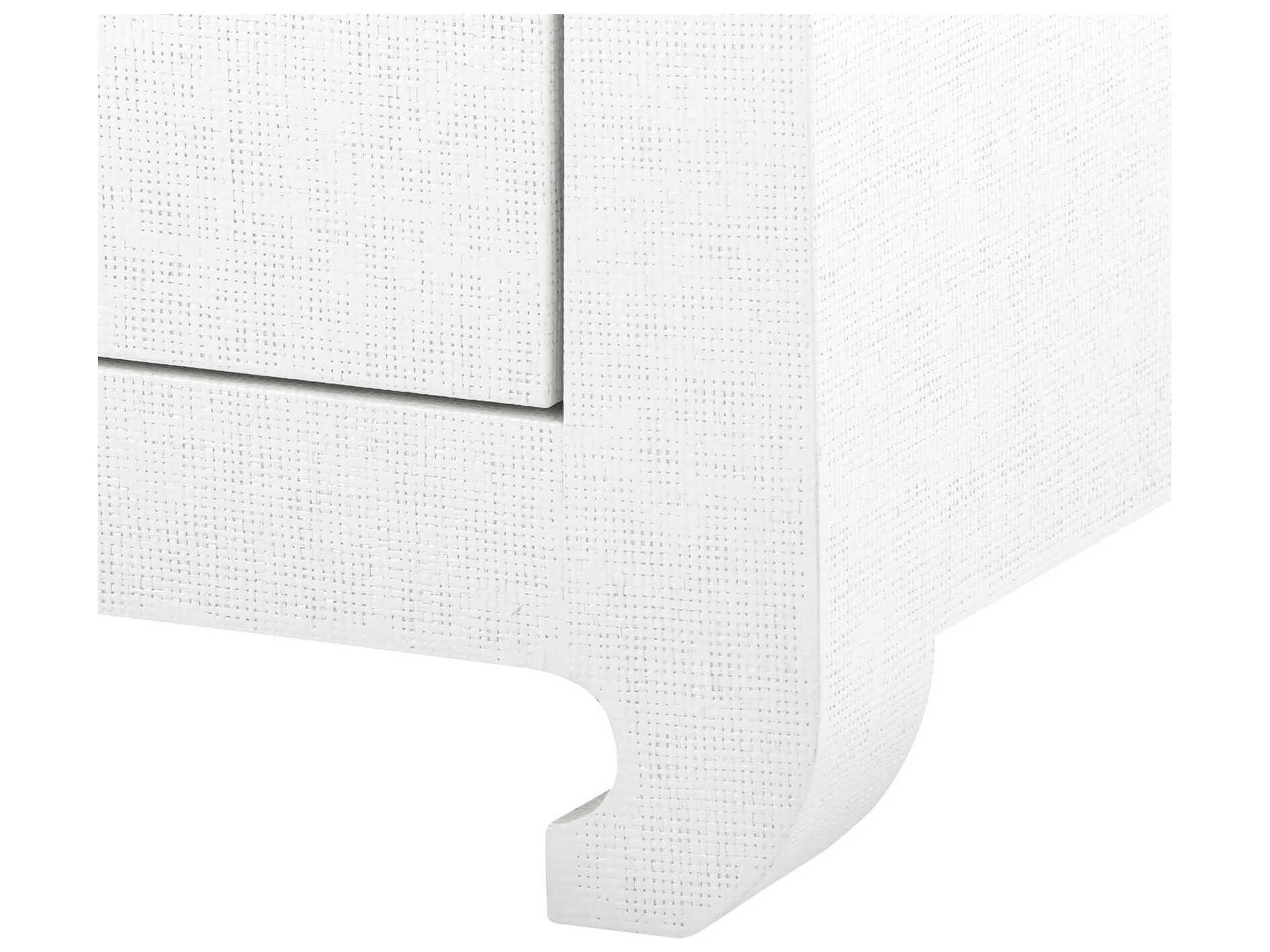 Villa & House Rectangular Wood Chiffon White End Table