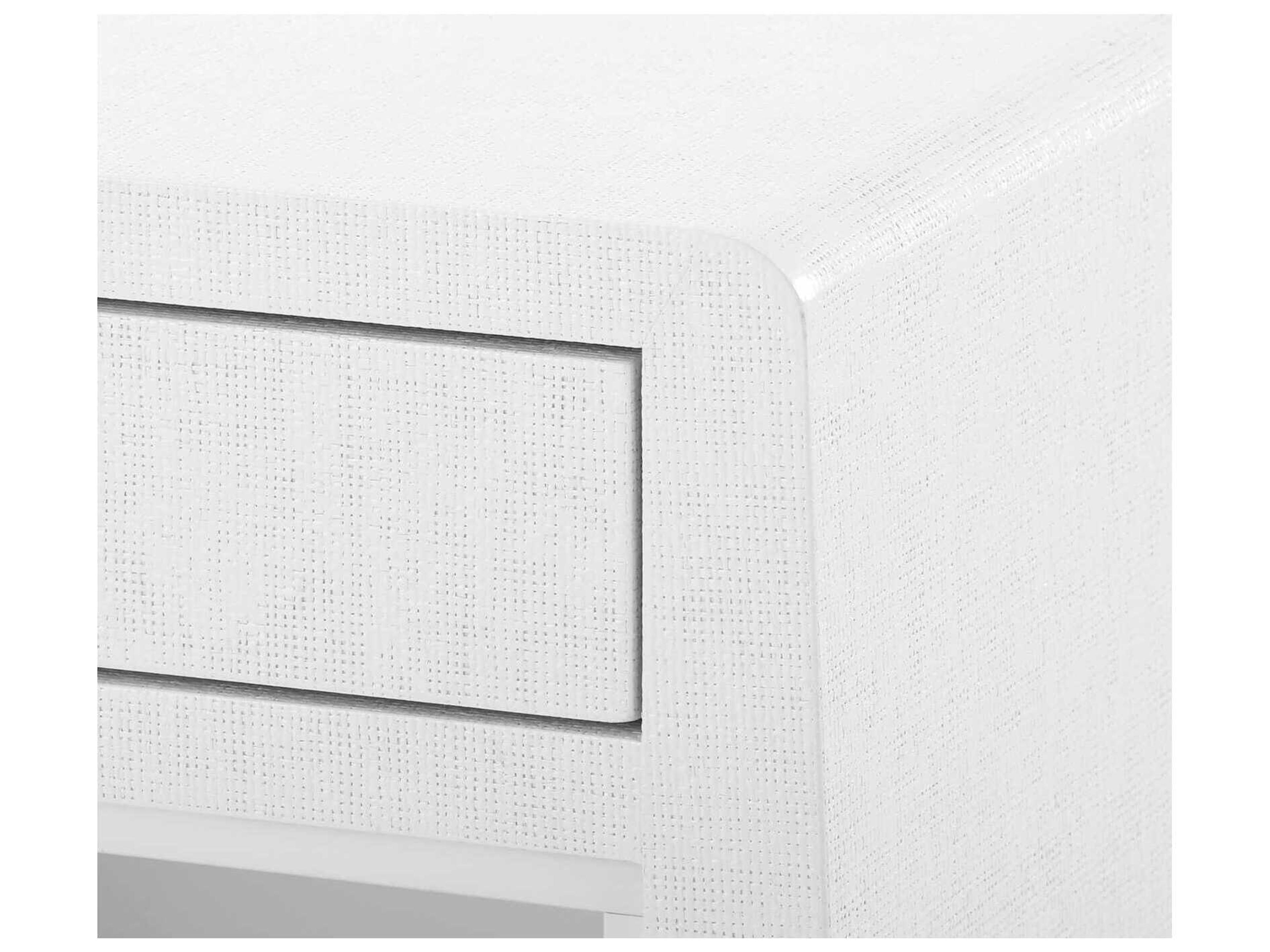 Villa & House Rectangular Wood Chiffon White End Table