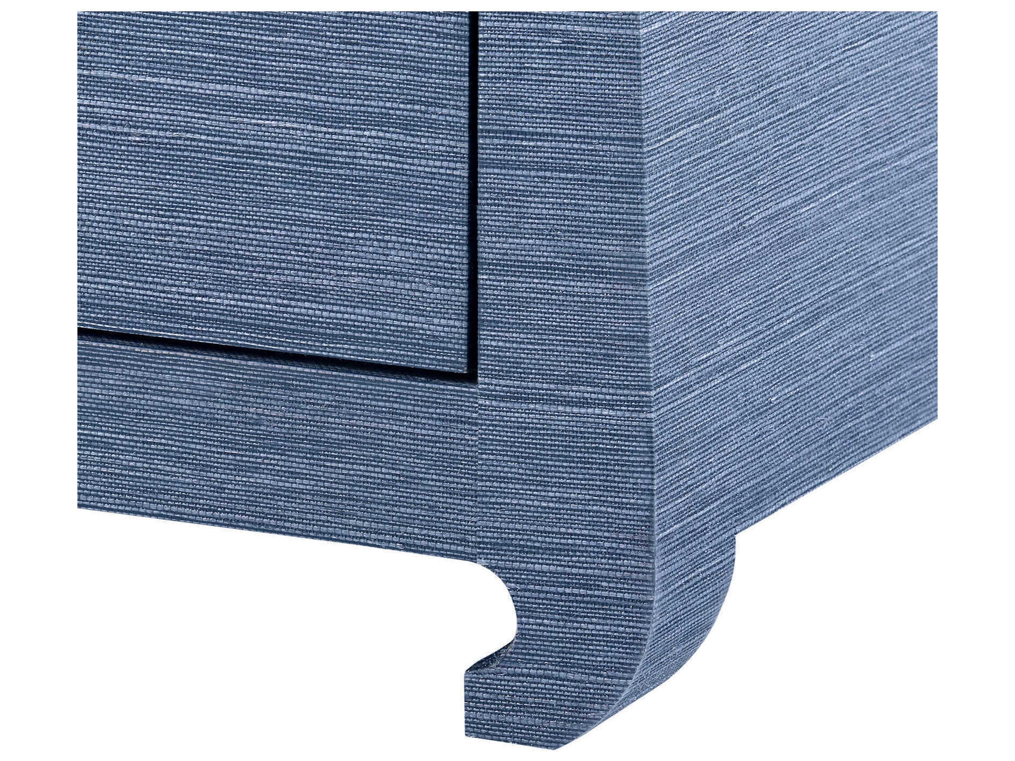 Villa & House Rectangular Wood Navy Blue End Table