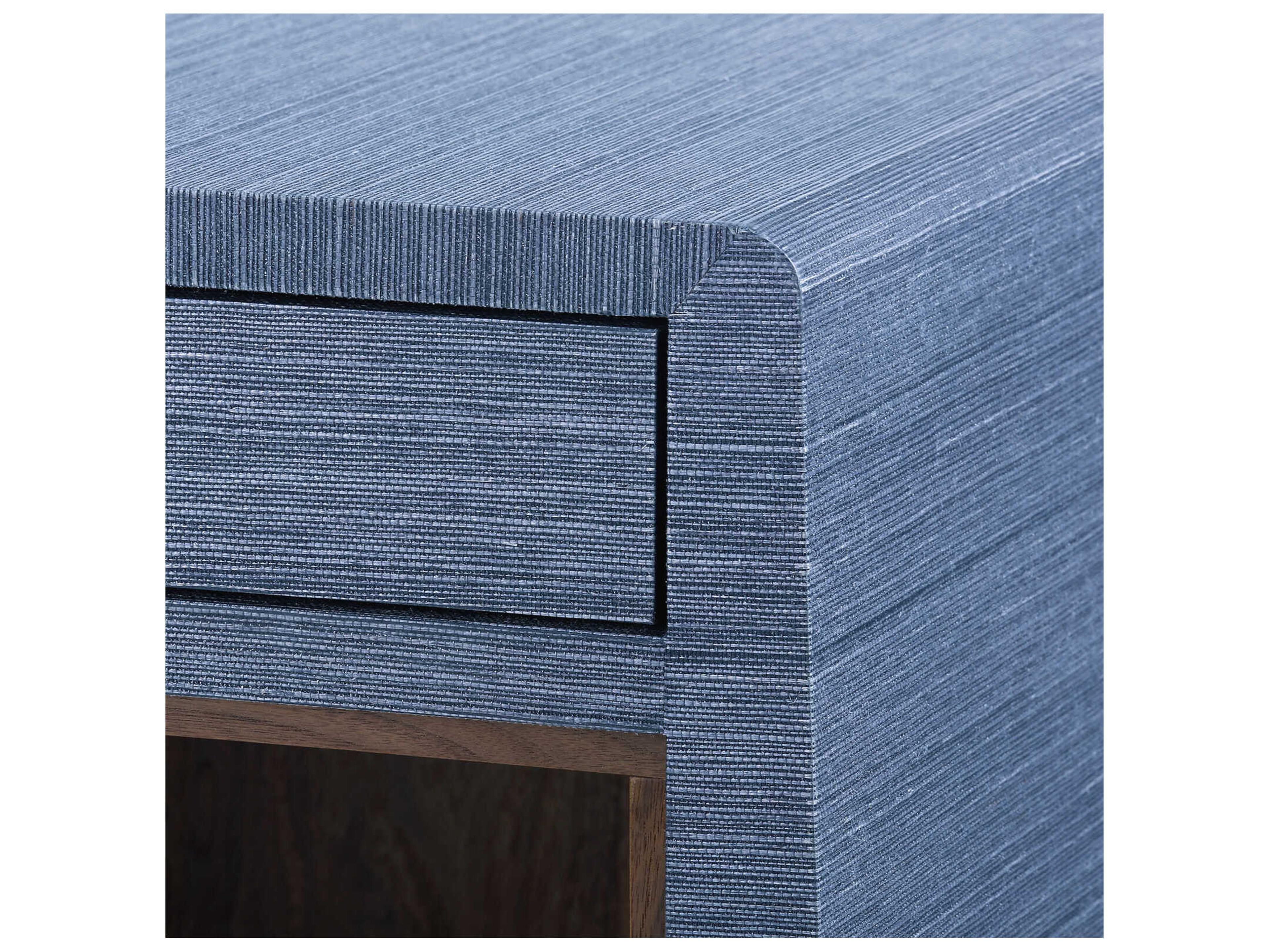 Villa & House Rectangular Wood Navy Blue End Table