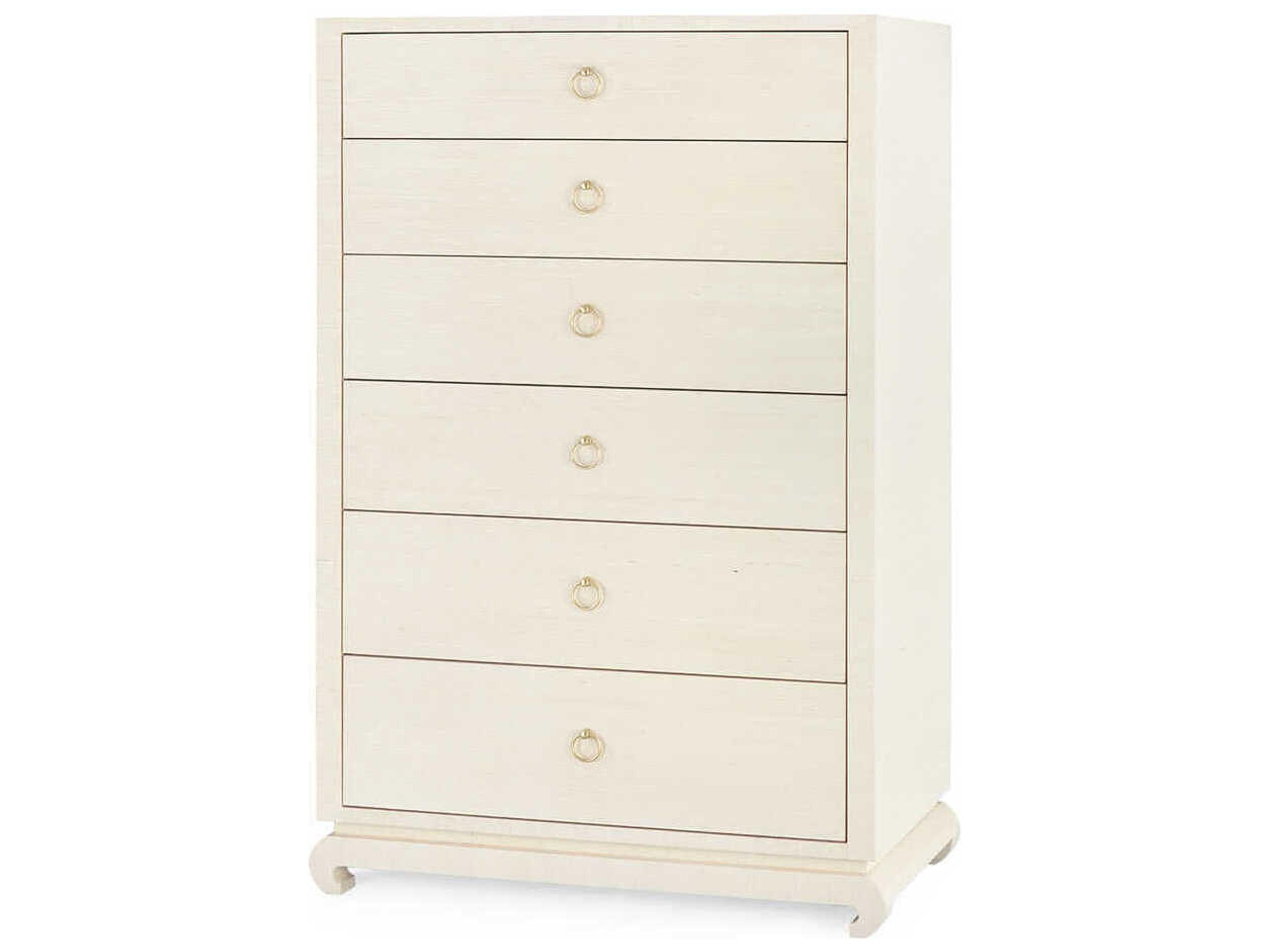 Ming 6-Drawers Beige Dresser
