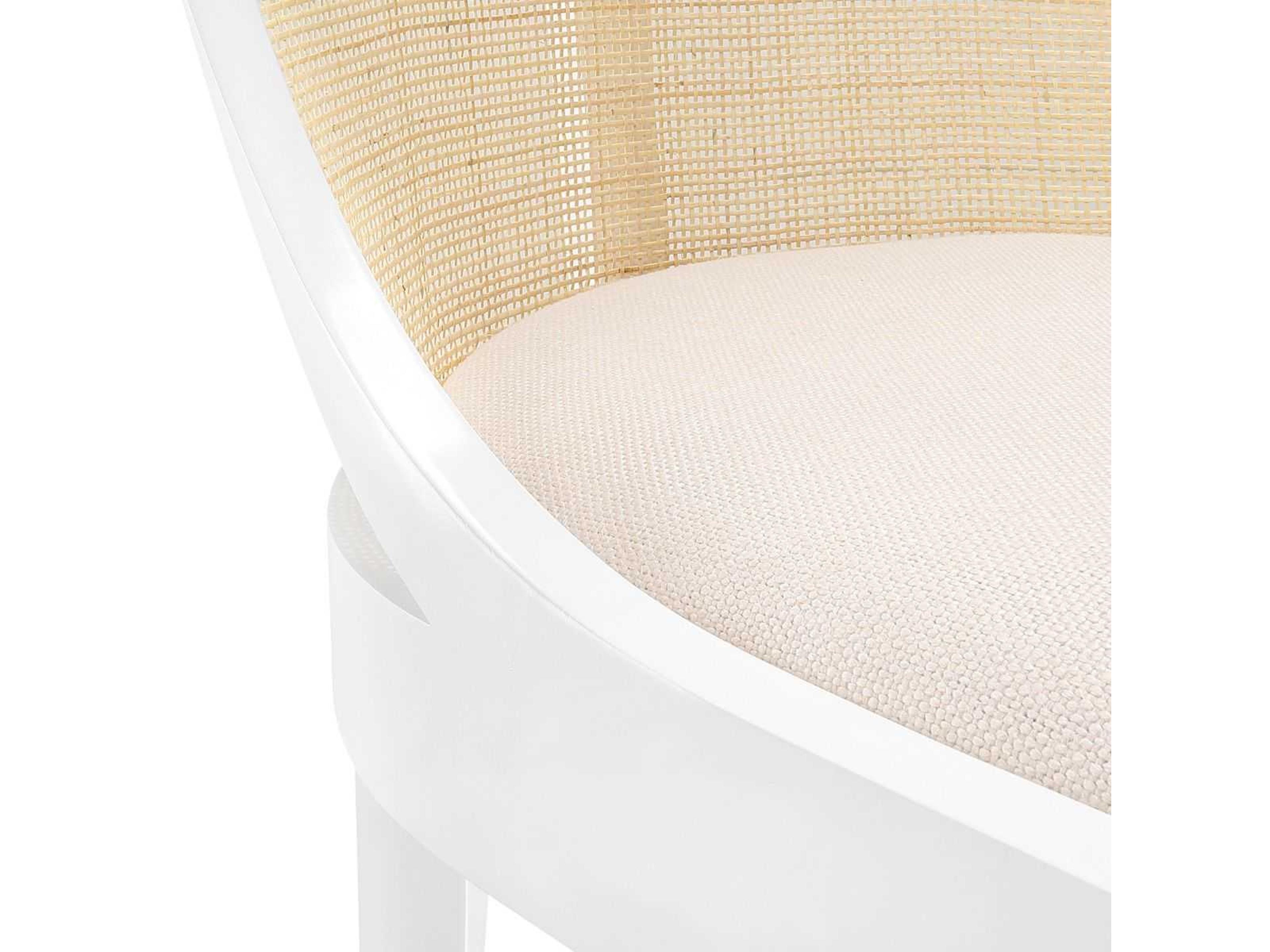 Villa & House Monaco Mahogany Wood Beige Upholstered Side Dining Chair