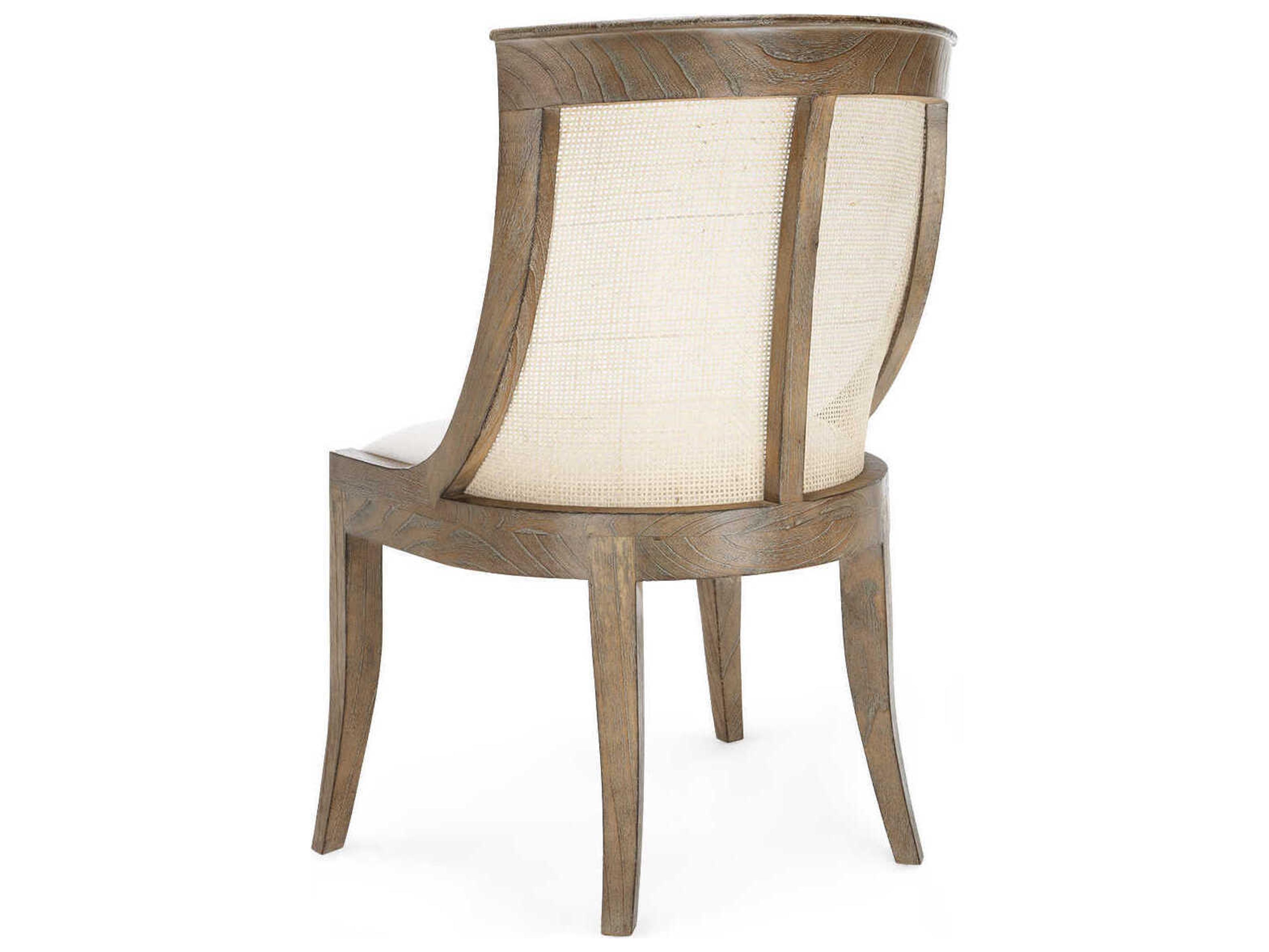 Villa & House Mahogany Wood Brown Upholstered Side Dining Chair