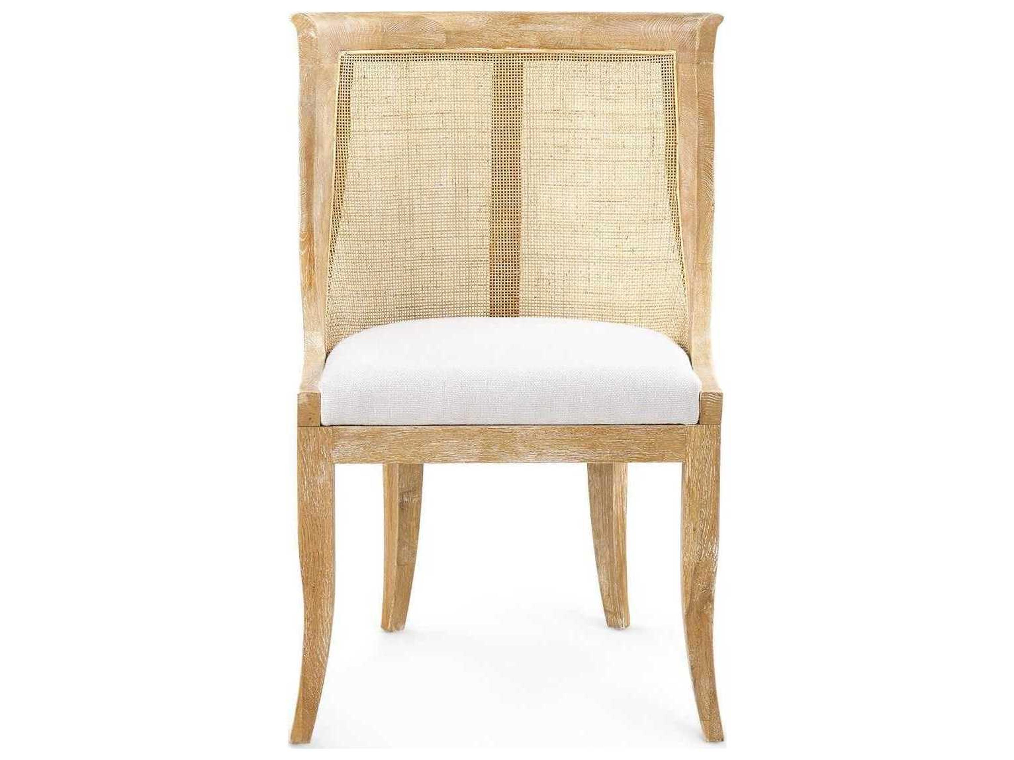 Villa & House Monaco Mahogany Wood Natural Upholstered Side Dining Chair