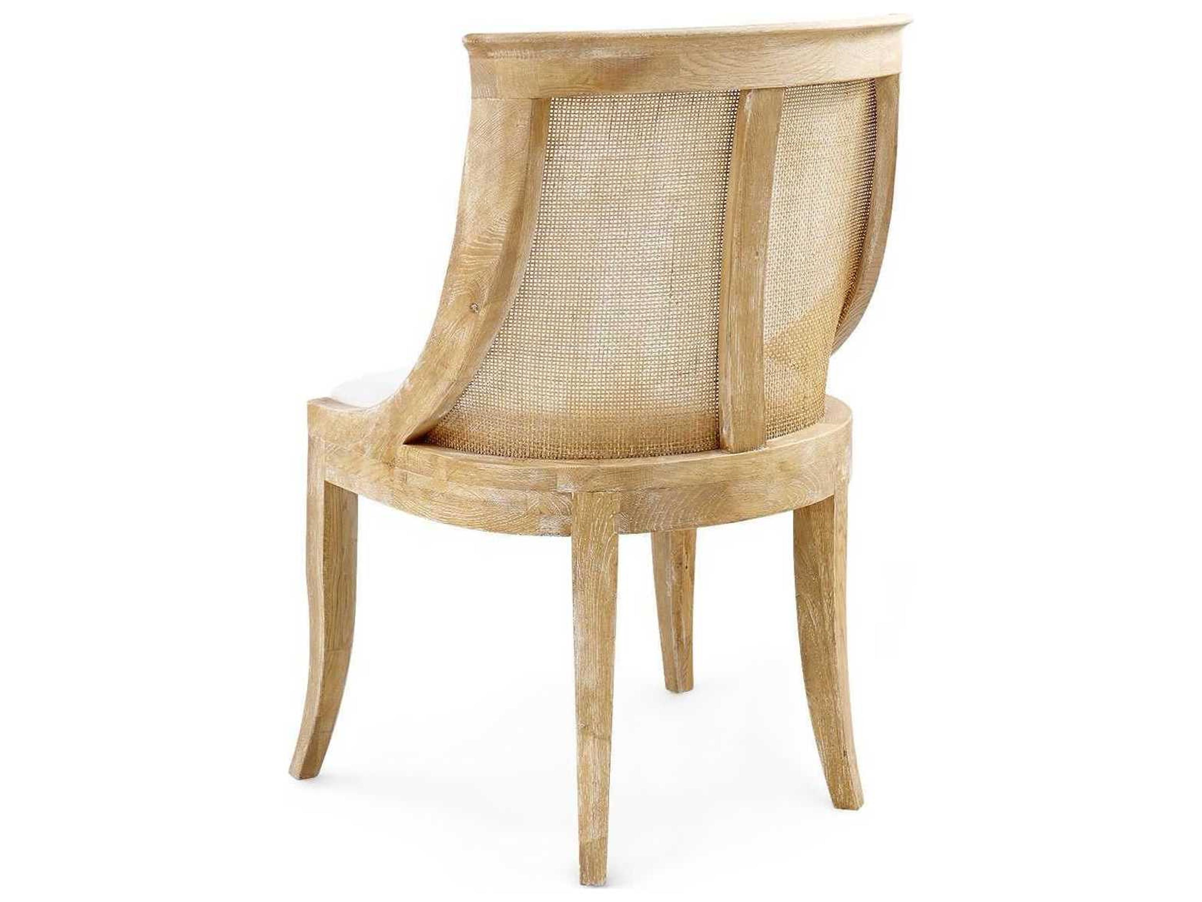 Villa & House Monaco Mahogany Wood Natural Upholstered Side Dining Chair