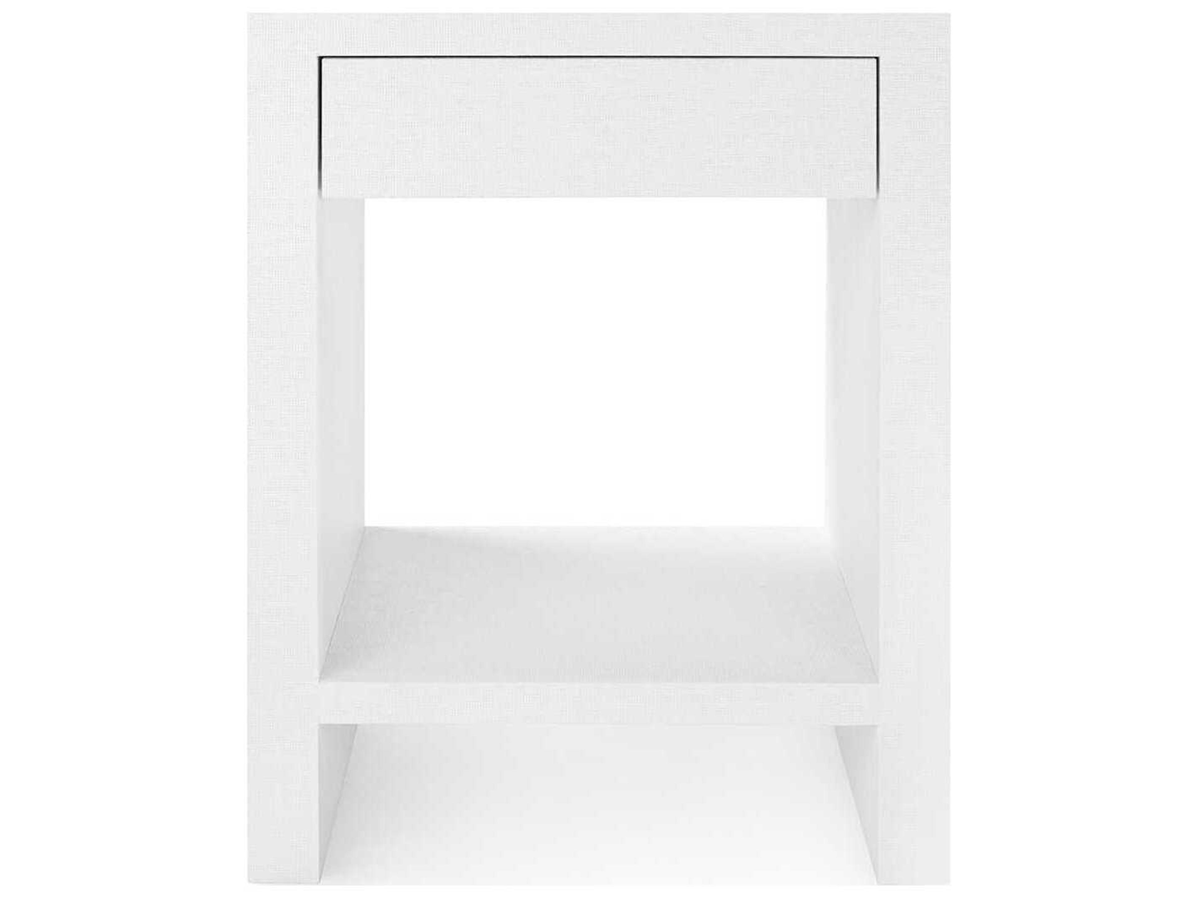 Villa & House Rectangular Wood Chiffon White End Table