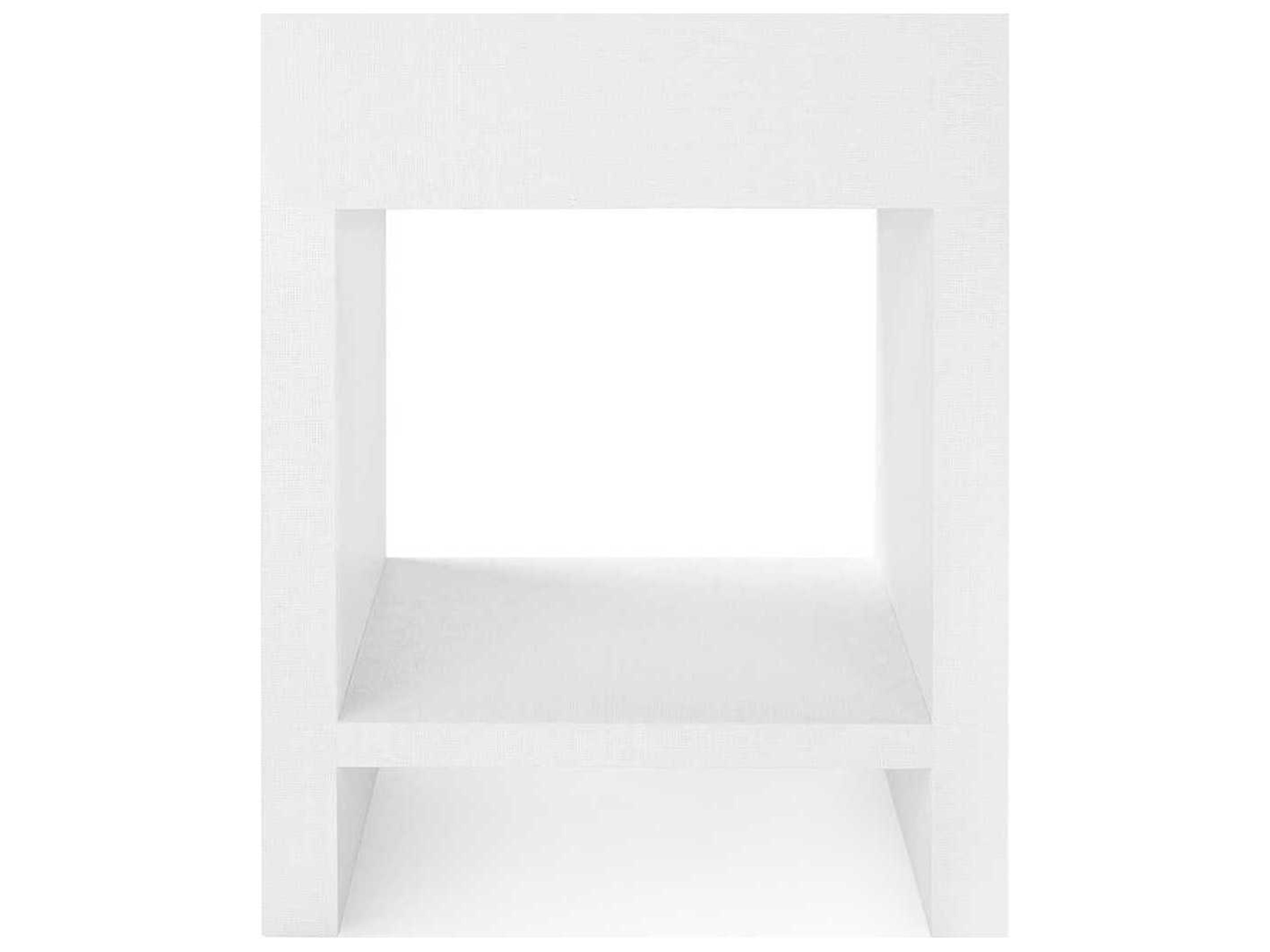 Villa & House Rectangular Wood Chiffon White End Table